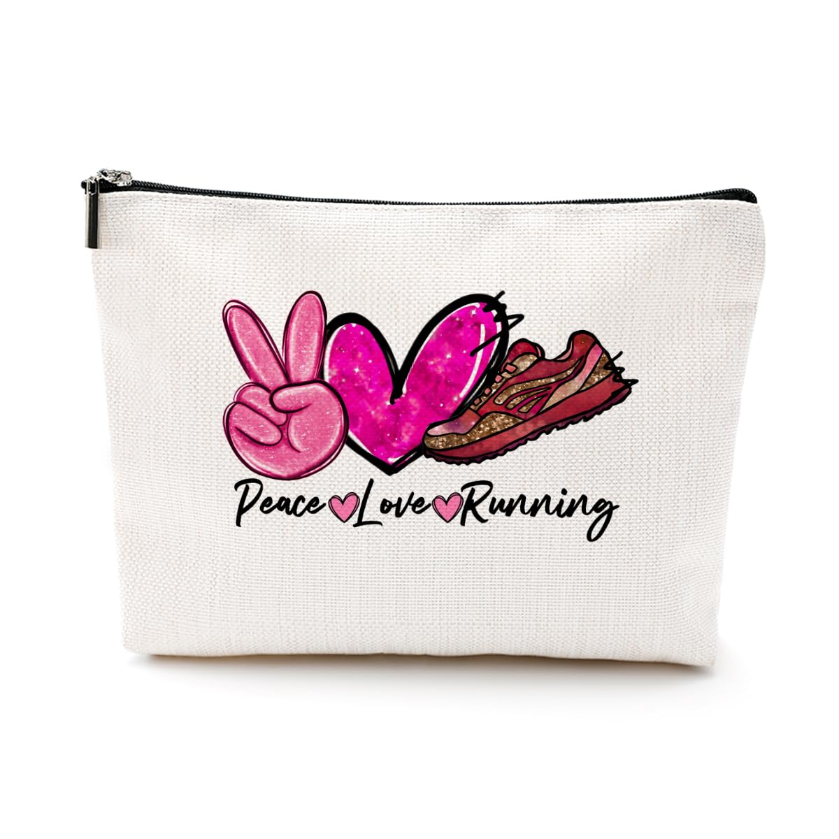 Funny Running Gifts for Women - Cute Cosmetic Makeup Bag for Runners, Best Friend, Sister, Mom - Perfect for Graduation, Birthday, Christmas & Mother's Day - Ideal for Gym, Travel & Sports Enthusiasts