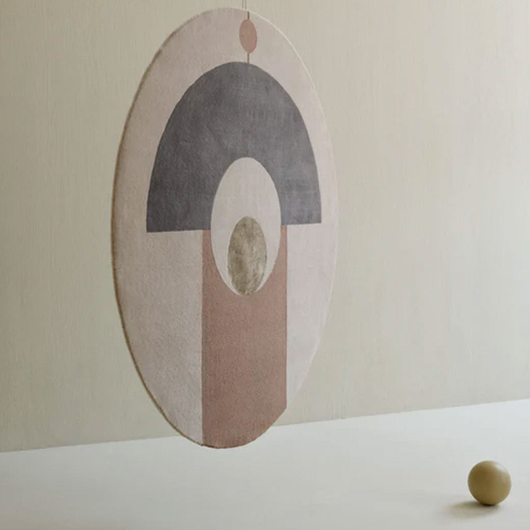 Urd Moll Gundermann Eternal Orb Rug - Modern Line Design Non-Slip Area Rug for Living Room, Bedroom, Office - Perfect for Home Decor and Floor Protection