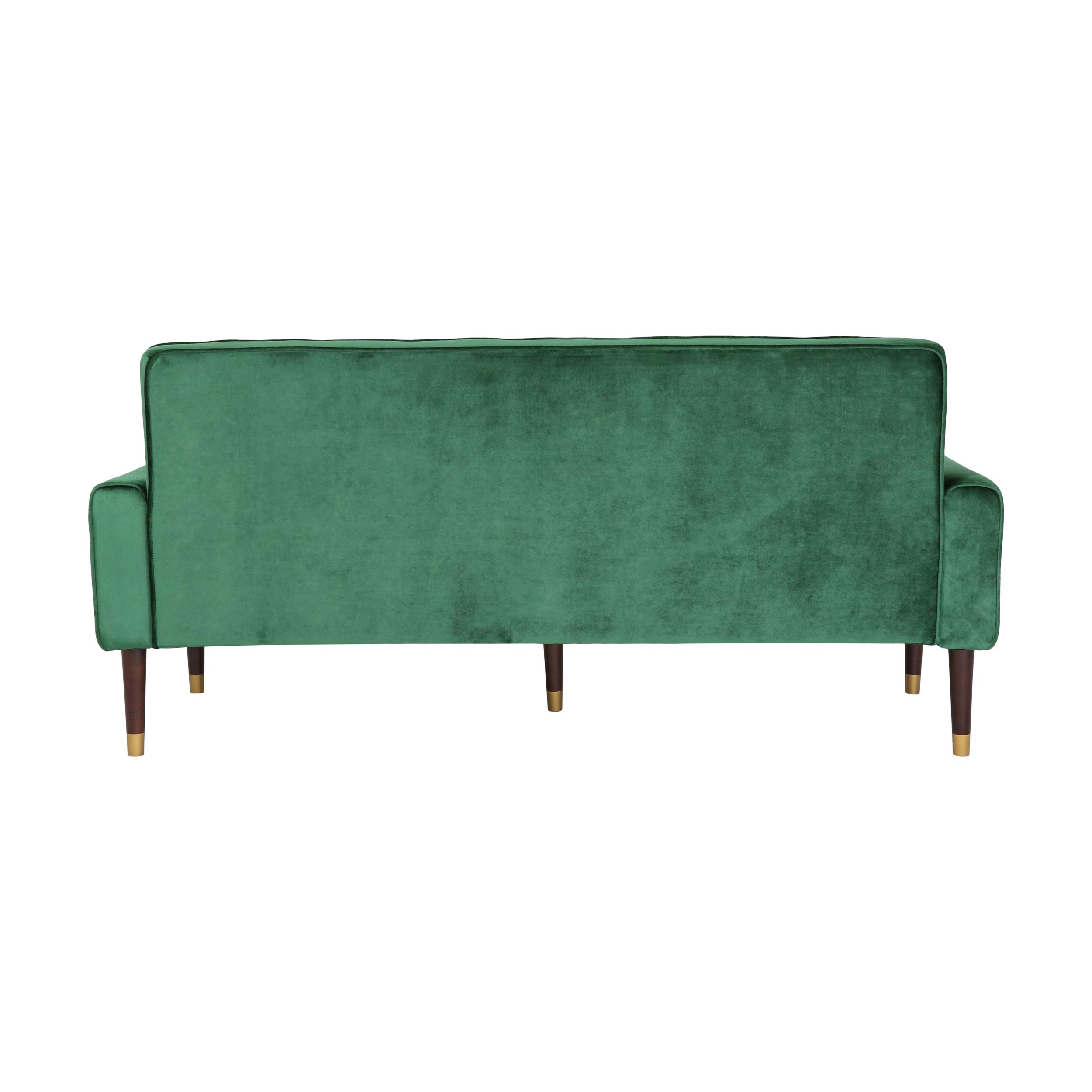 Christopher Knight Home Adan Tufted Velvet Sofa with Tipped Tapered Legs in Emerald Green & Gold Finish - Perfect for Living Room, Lounge & Luxury Home Decor
