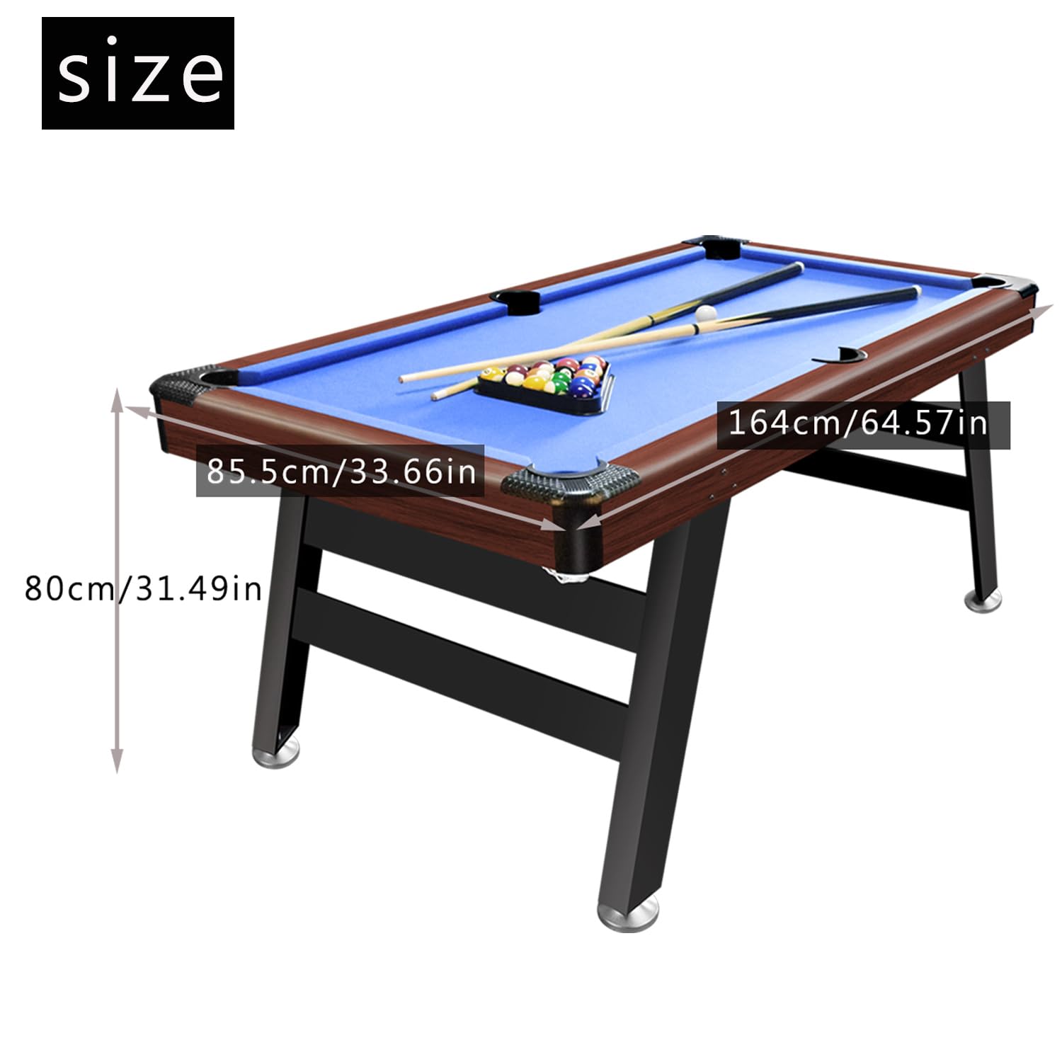 5FT Pool Table Set with All Accessories - Steady Billiards & Snooker Table for Home Game Room, Bar, or Entertainment Center | Perfect for Family Fun & Professional Practice