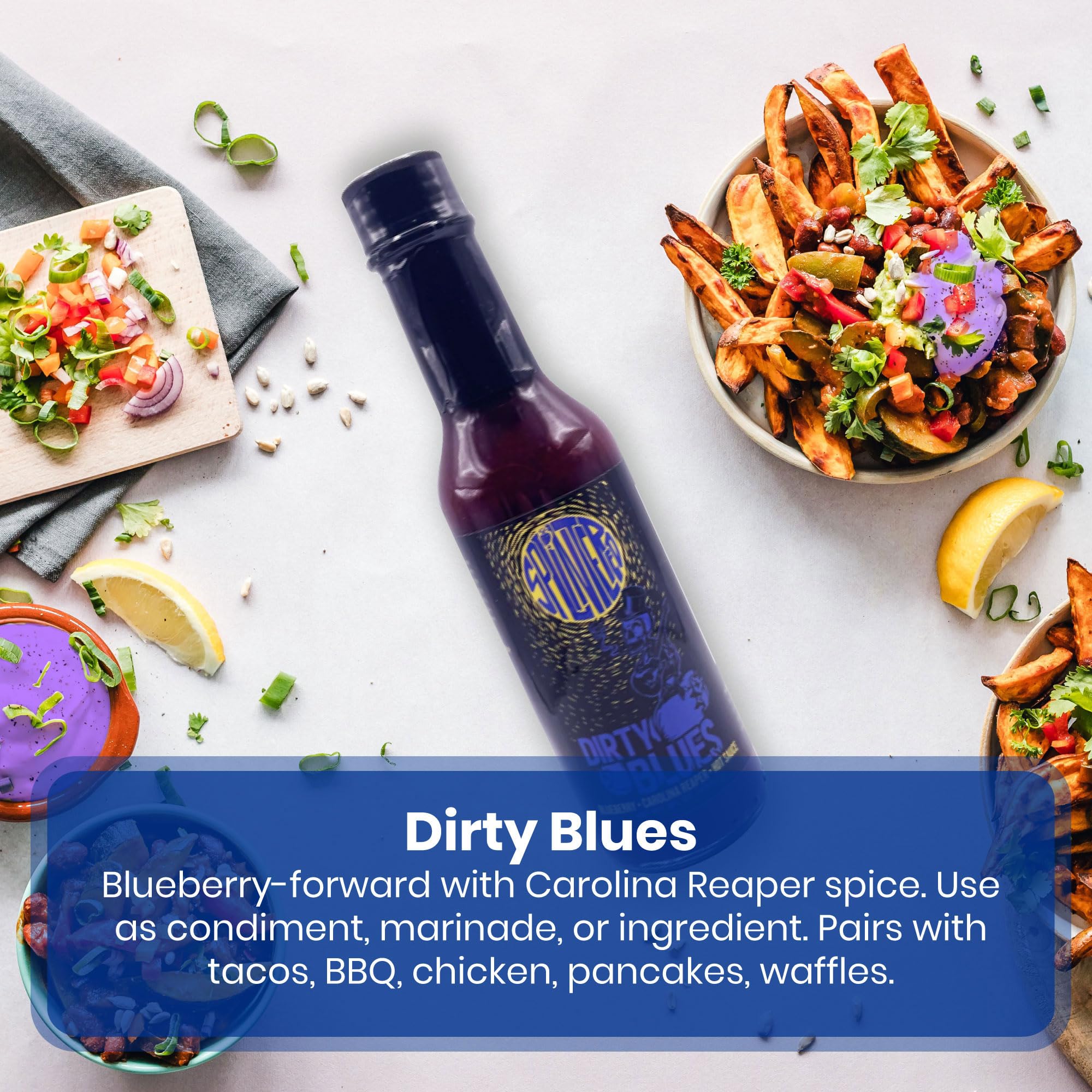 Carolina Reaper Hot Sauce Trio - Blueberry, Strawberry & Pineapple Flavors | Gourmet Spicy Sauce Variety Pack for Dipping, Dressing & Cooking | Perfect for BBQ, Tacos, Wings & Food Gifts