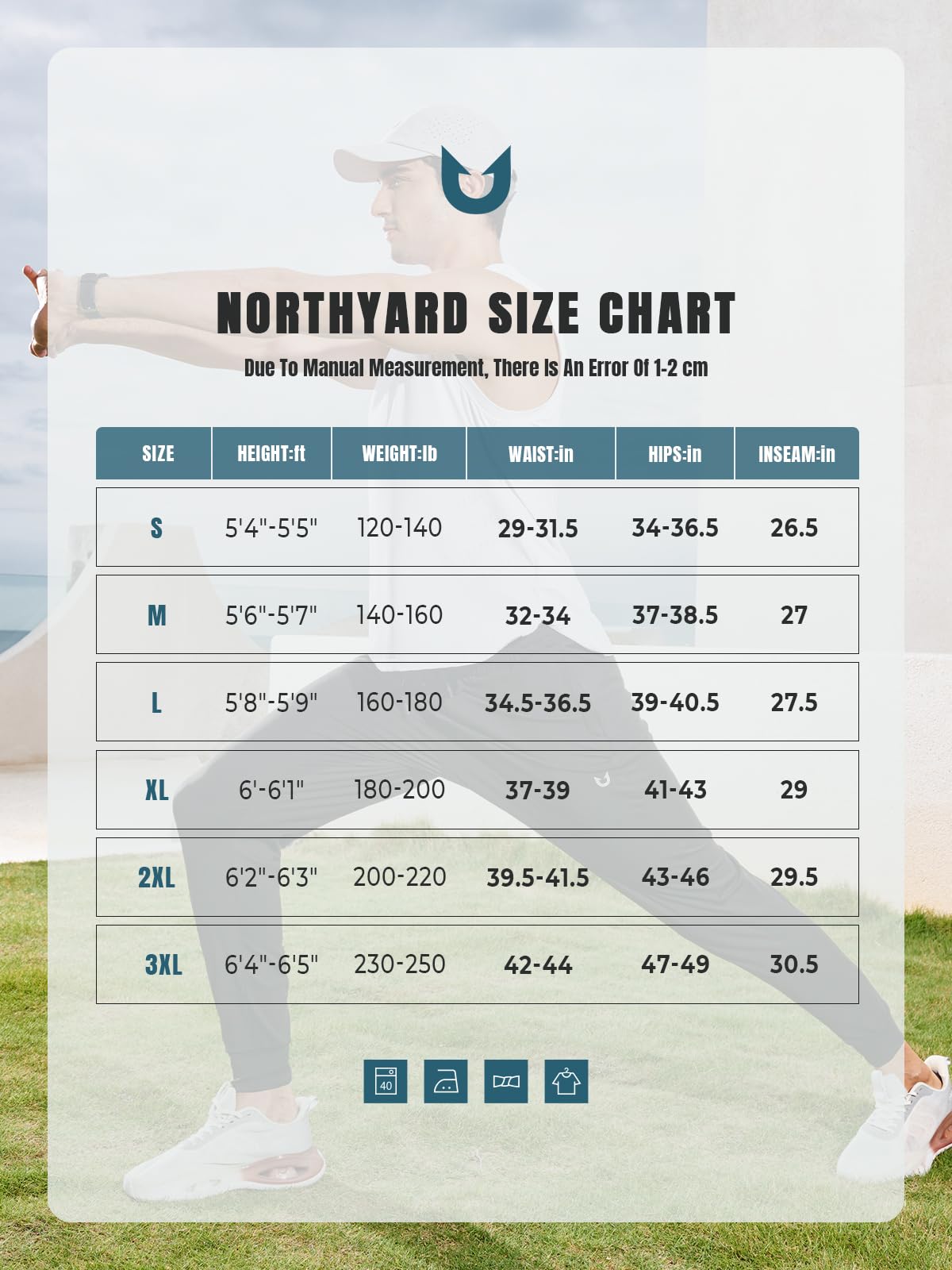 NORTHYARD Men's Joggers Pants with Zipper Pockets - Lightweight Sweatpants for Athletic Running, Workout & Gym - Comfortable Track Pants for Men | Perfect for Training, Lounge & Casual Wear