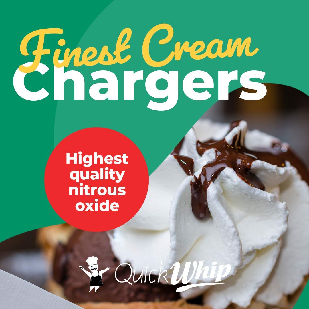 Premium N2O Whipped Cream Chargers - 8g Culinary-Grade Nitrous Oxide Cartridges (360 Count Bulk Pack - 24 Packs x 15) for Professional & Home Use - Perfect for Desserts, Coffee Toppings & Cocktail Garnishes
