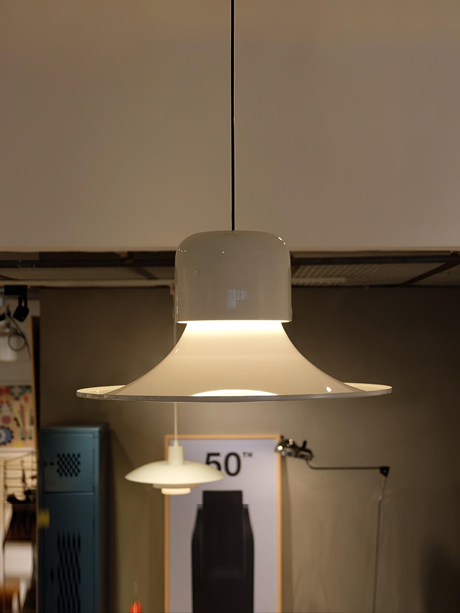 Modern Campana Pendant Light - Elegant Glass Hanging Lamp for Dining Room, Kitchen Island & Living Room Decor - Perfect for Home, Restaurant and Office Lighting