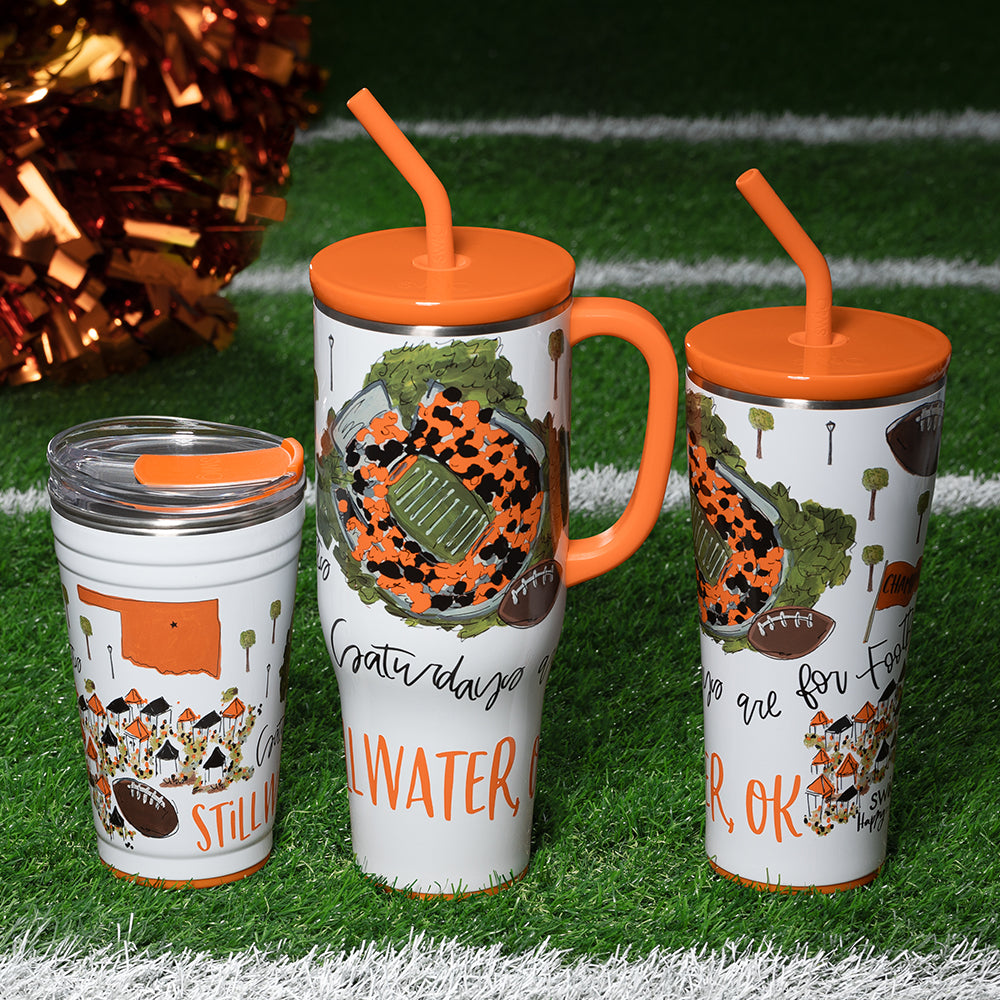 24oz Saturdays in Stillwater Party Cup - Insulated Stainless Steel Tumbler for Beer, Cocktails & Cold Drinks - Perfect for BBQs, Tailgating & Outdoor Parties