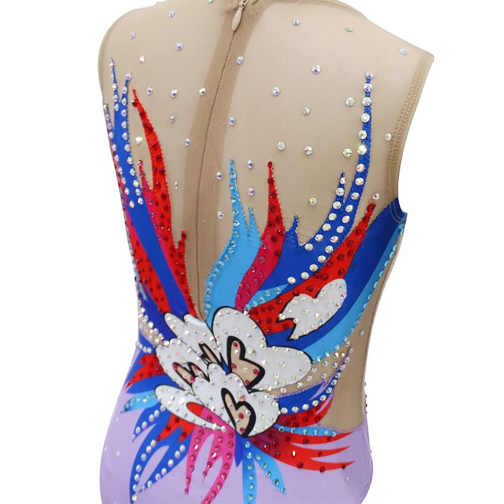 LIUHUO Handmade Synchronized Swimming Suits for Kids & Girls | Competition & Training Leotards with Hair Piece | Perfect for Swim Meets, Practice & Performances