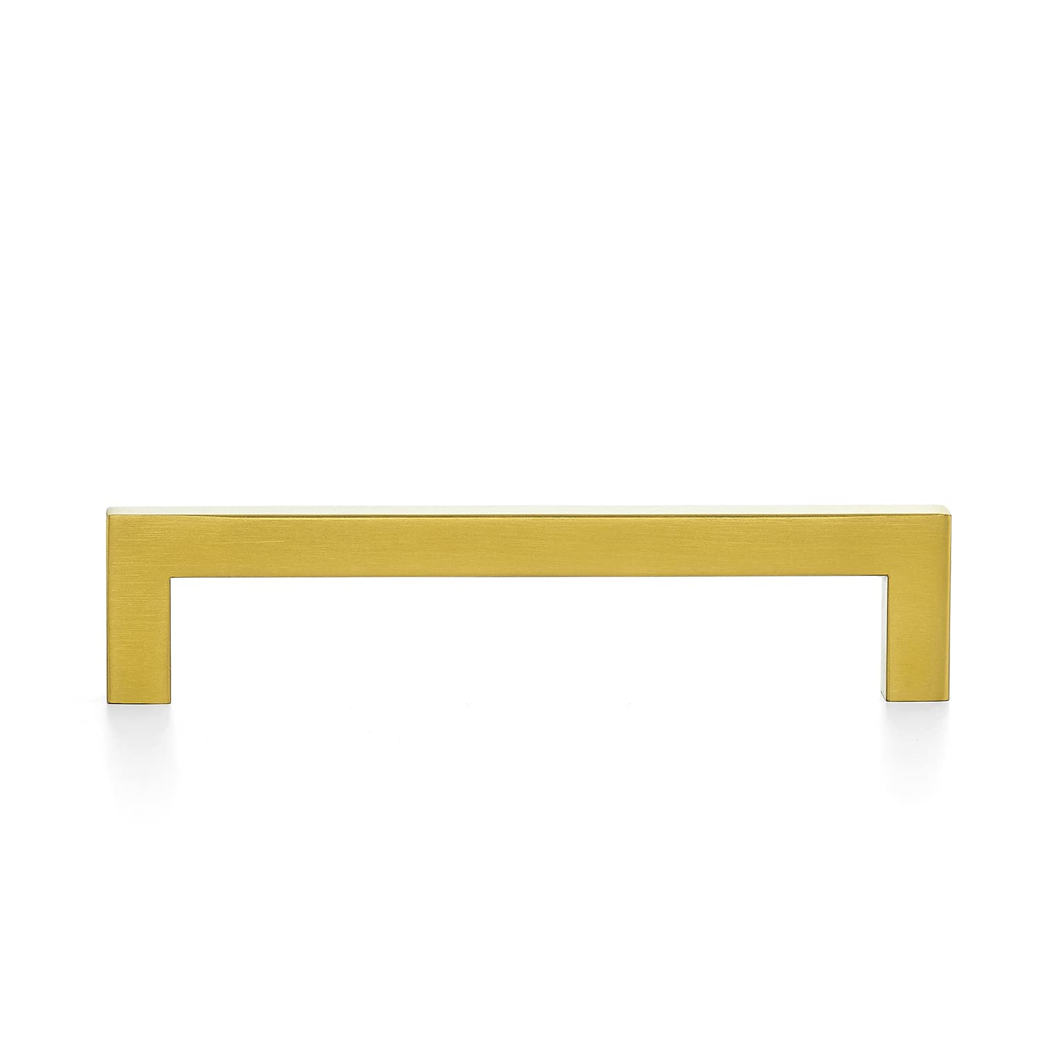 Ravinte 5 Pack 6-1/4 Inch Brushed Brass Cabinet Handles - Stainless Steel Square Drawer Pulls for Kitchen Cabinets | Modern Hardware for Home Renovation & DIY Projects