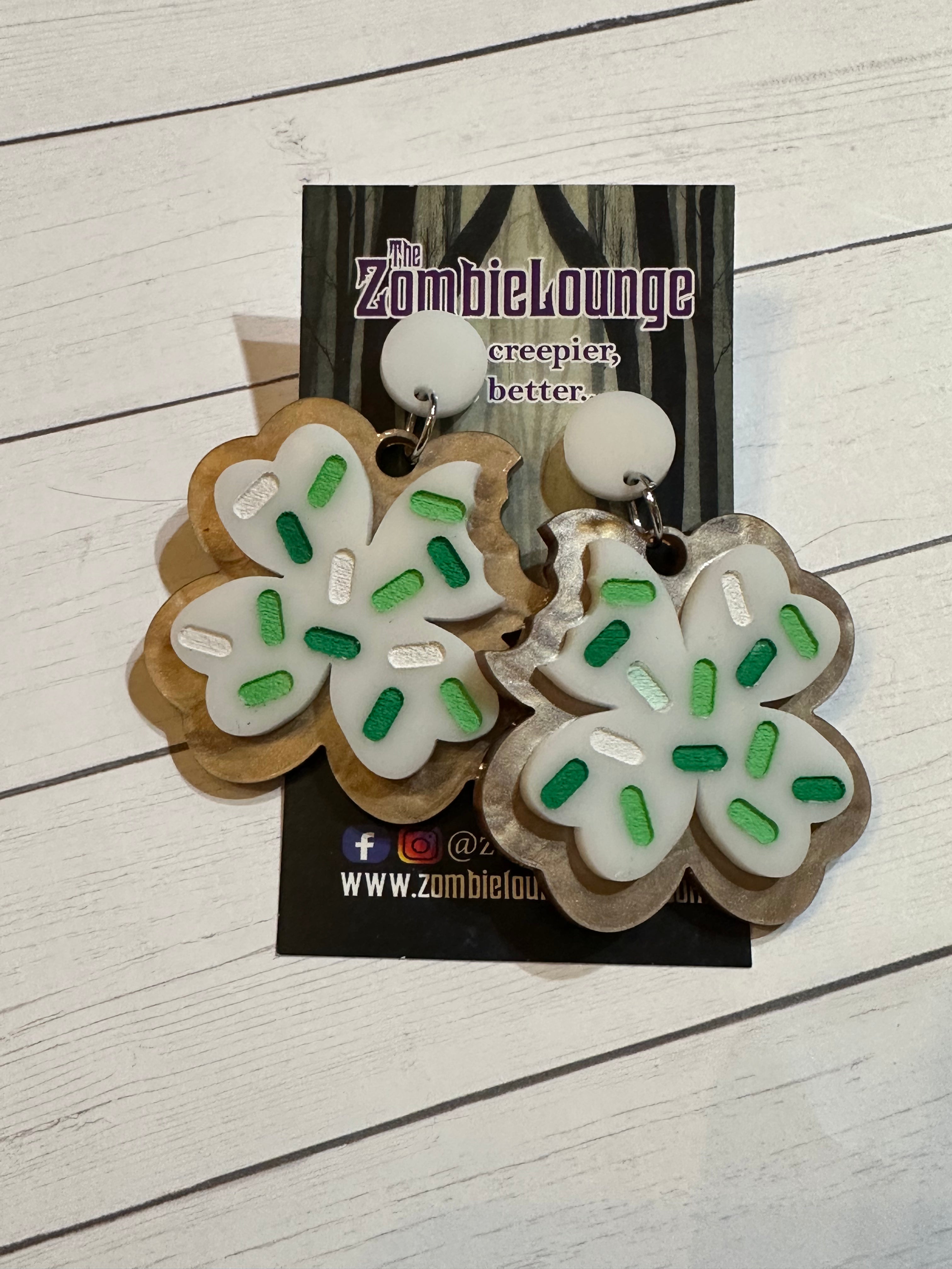 Clover Cookie Earrings - Cute & Stylish Lucky Charm Jewelry for Women | Perfect for St. Patrick's Day, Gifts & Everyday Wear
