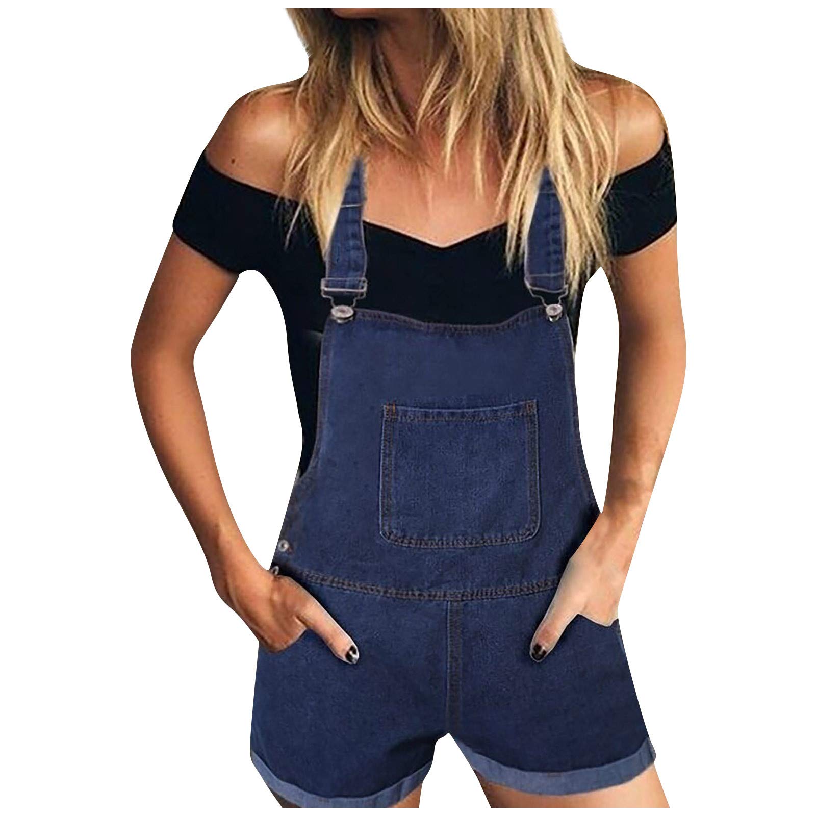 KOPLTYRFG Women's Loose Casual Baggy Jeans Overalls - Sleeveless Long Jumpsuit Playsuit Pants for Women | Perfect for Casual Outings, Streetwear Fashion & Everyday Wear