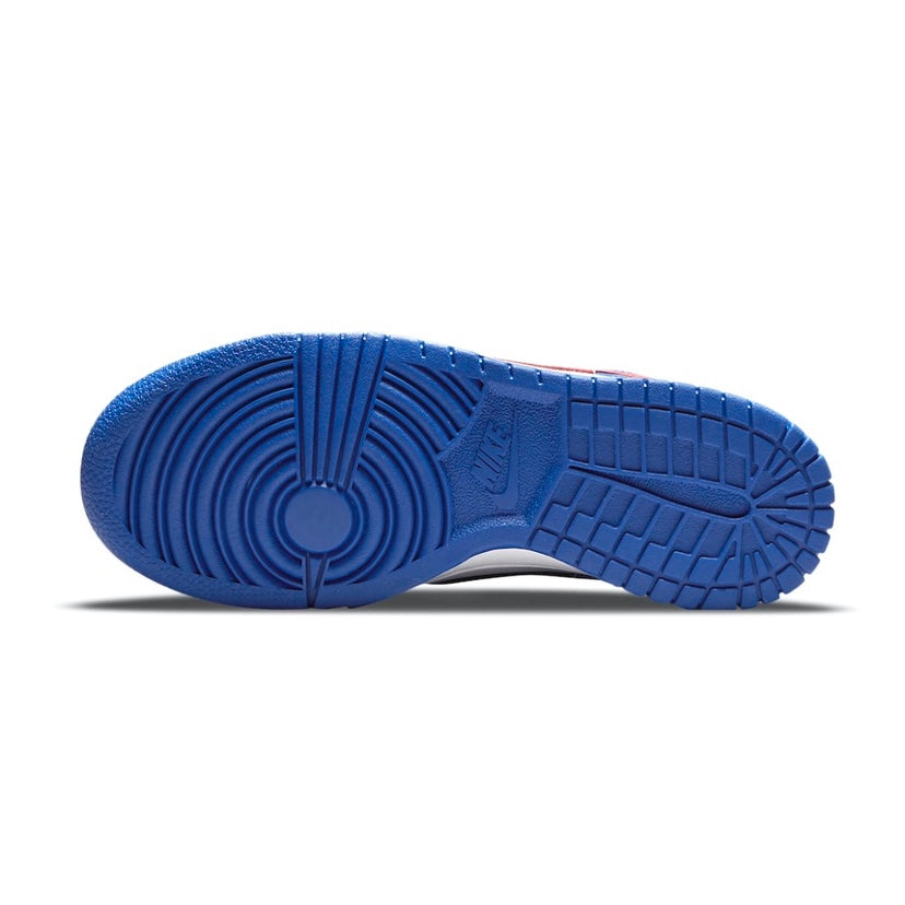 Nike Dunk Low GS Sneakers - White, Royal Blue & Bright Crimson - Stylish & Comfortable for School, Sports & Casual Wear