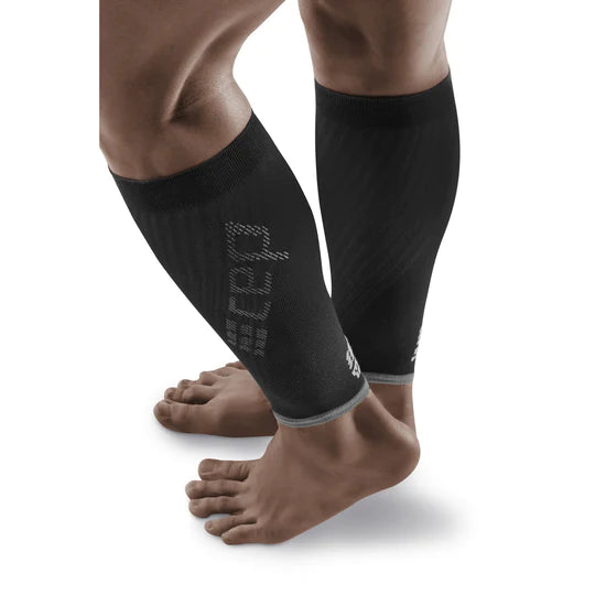 Men's Ultralight Compression Calf Sleeves - Black - Support & Recovery for Running, Cycling & Sports - Breathable & Comfortable Leg Sleeves for Athletes & Active Lifestyles