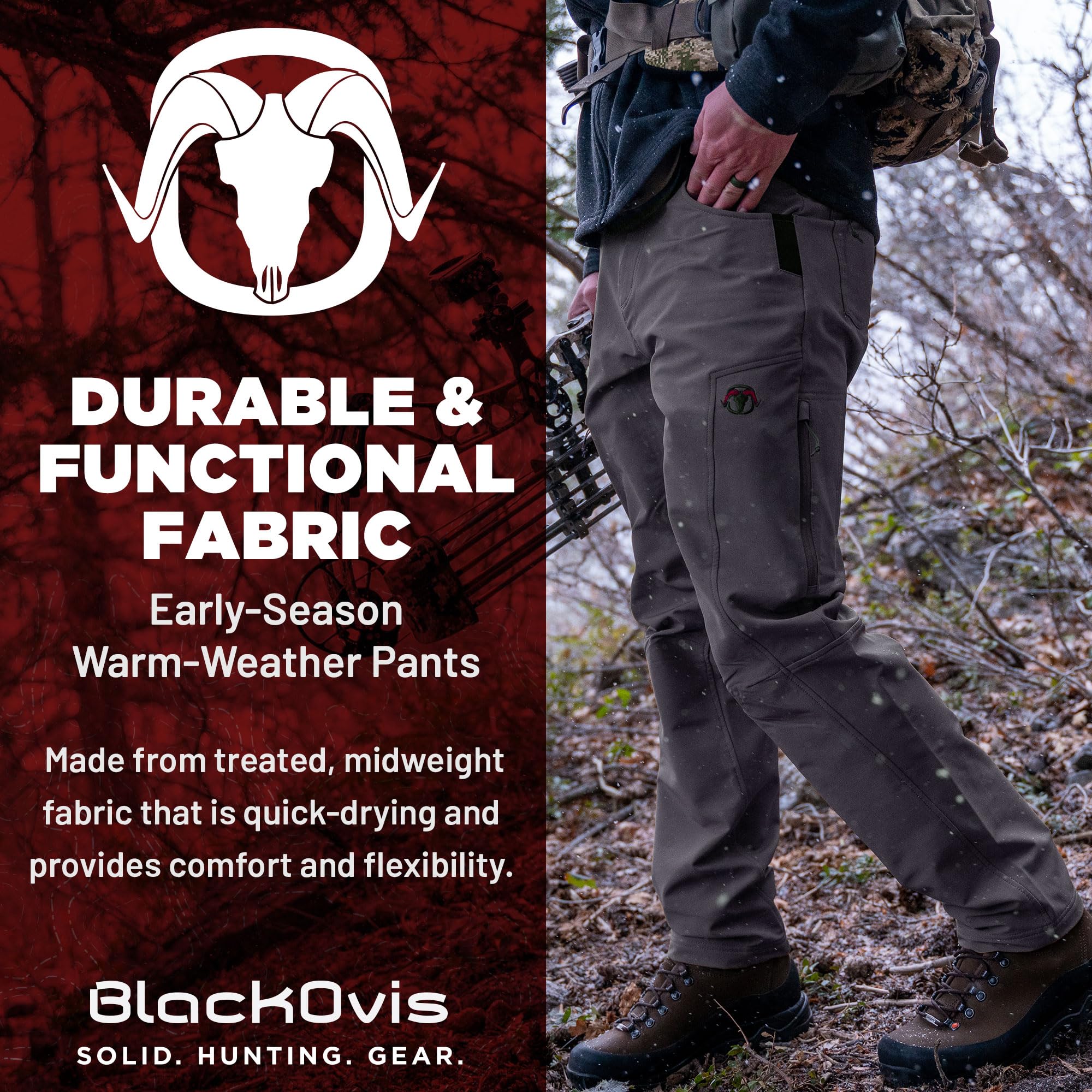 Granite Peak Midweight Hiking Pants for Men - Durable Outdoor Adventure Pants - Perfect for Trekking, Camping & Mountain Climbing