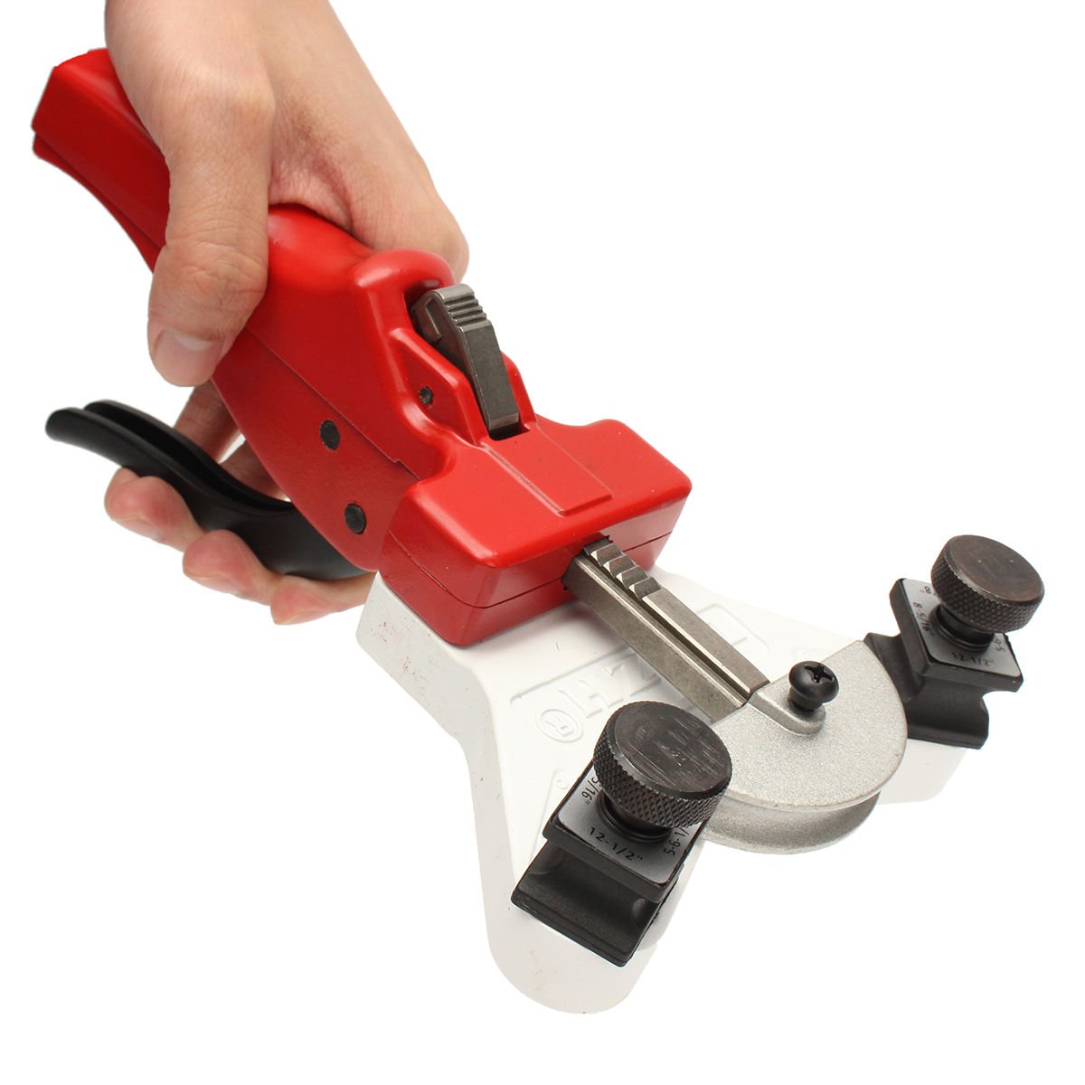 Heavy Duty Manual Tube Bender Set 5-12mm for Steel & Copper Pipes with Tube Cutter - Perfect for Plumbing, HVAC, and Automotive Repair Projects