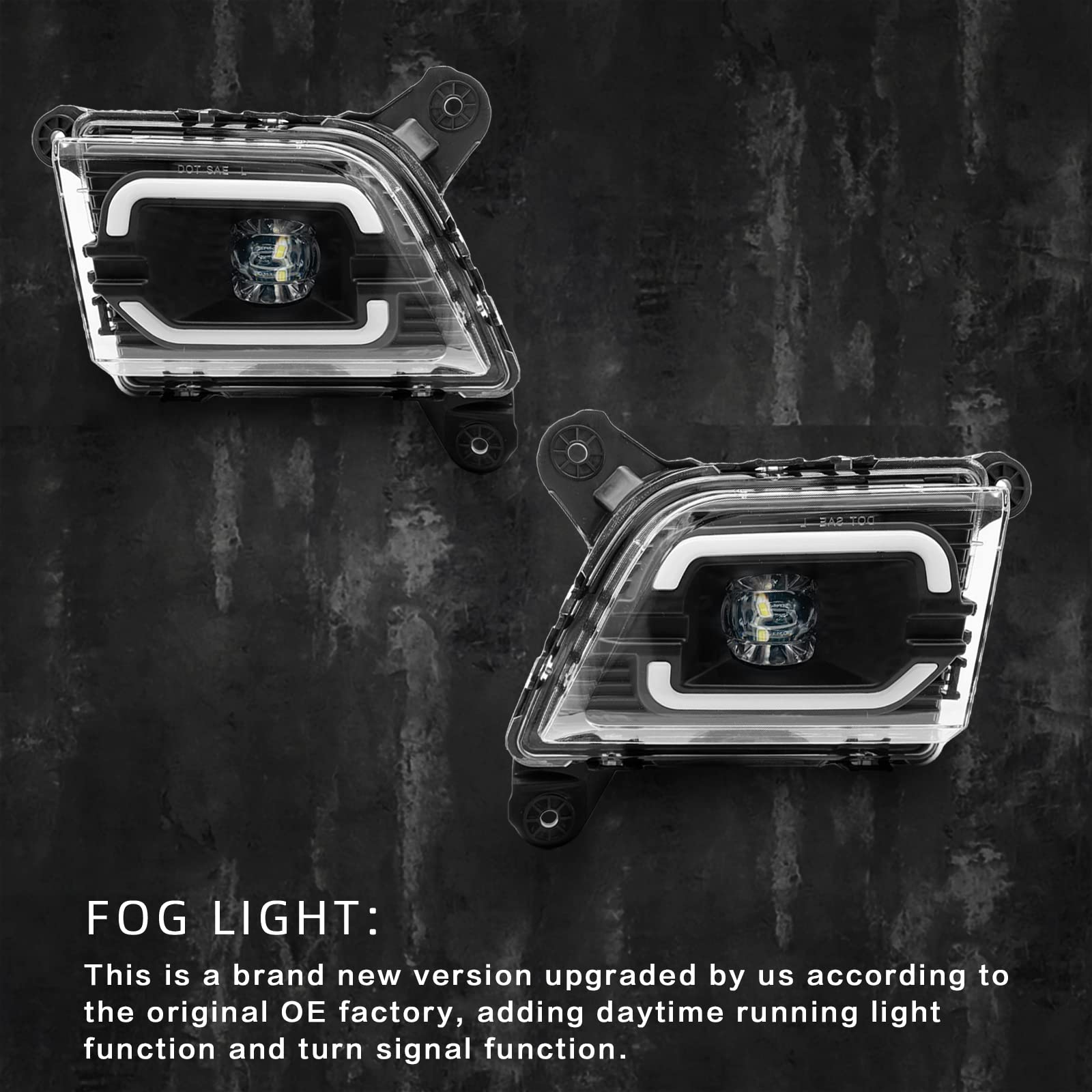 LED DRL Fog Lights for 2020-2023 Chevy Silverado 1500/2500HD/3500HD | Front Bumper Driving Lights with Switch & Wiring Kit | Off-Road & Night Driving Enhancement