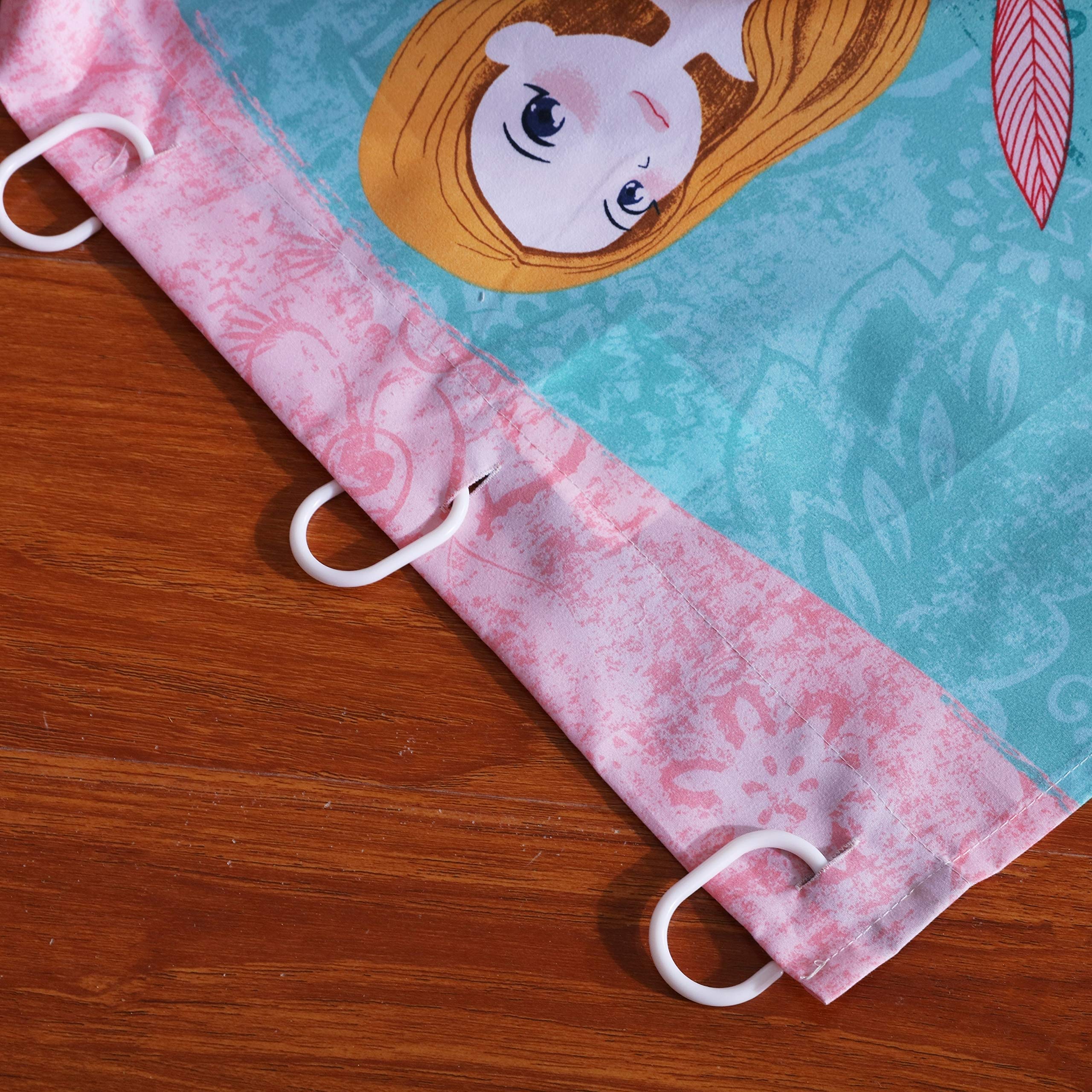 Mermaid Shower Curtain - Waterproof Polyester Bathroom Decor with Hooks - Perfect for Kids' Bathroom, Beach Theme, or Fantasy Room Decor