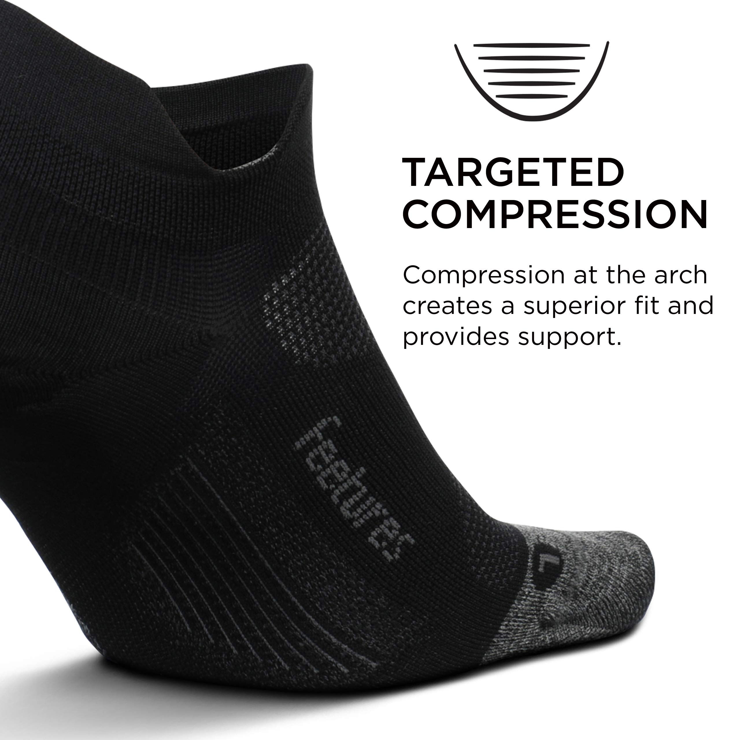 Feetures Elite Ultra Light Cushion Ankle Socks - Breathable Athletic Socks with Targeted Compression for Running, Hiking & Workouts - Black, XL (6-Pack) - Perfect for Sports, Gym & Everyday Comfort