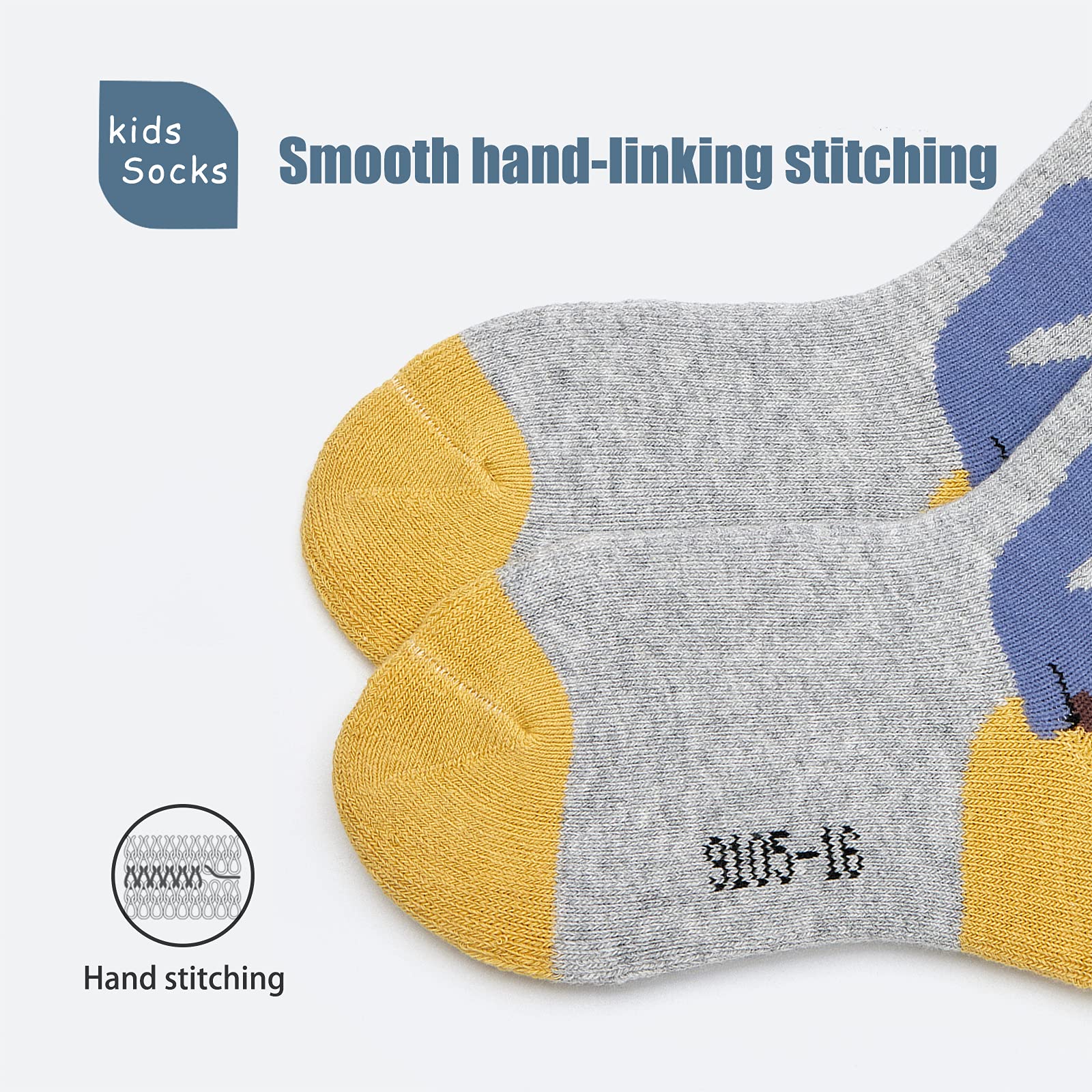 Boys Winter Socks 6-Pack - Warm Thermal Crew Socks for Kids - Perfect for Snow & Cold Weather