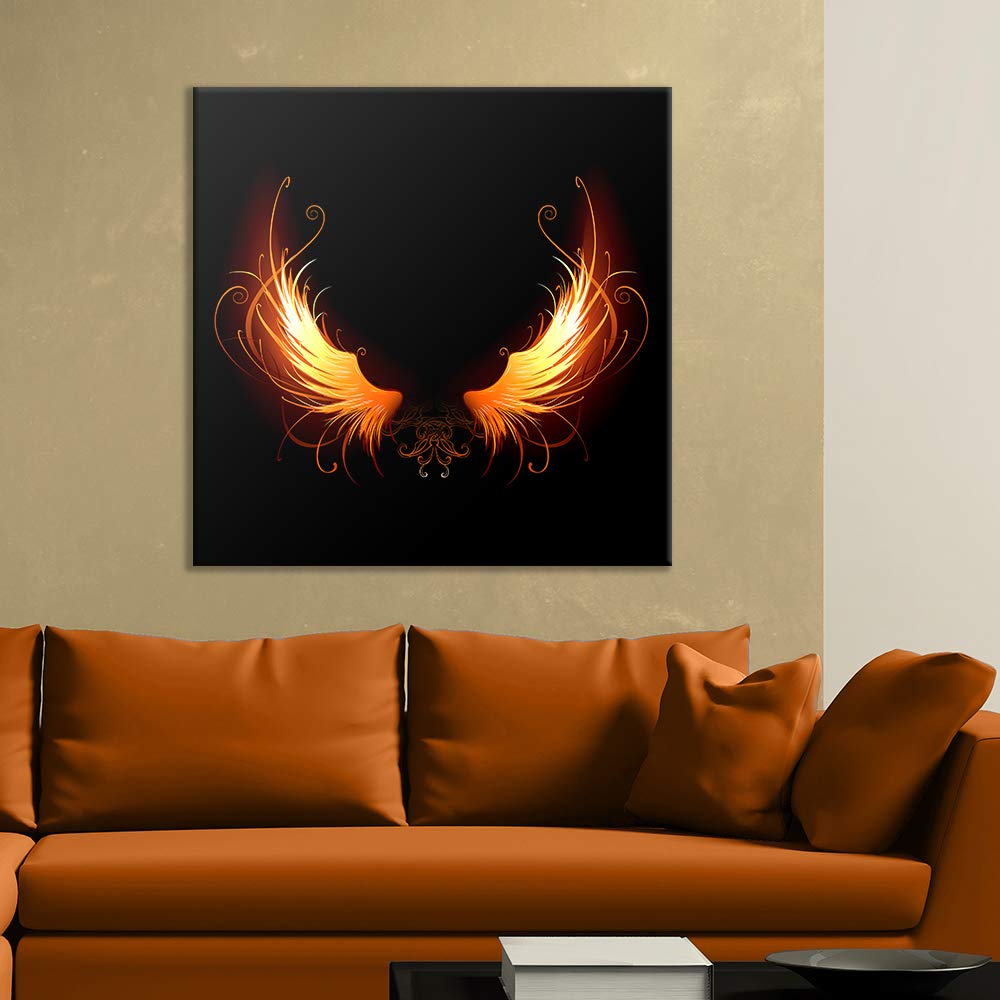 Wall26 Dragon Wings Giclee Canvas Wall Art - 16x16 Inches, Stunning Home Decoration for Bedroom, Living Room, and House Interior