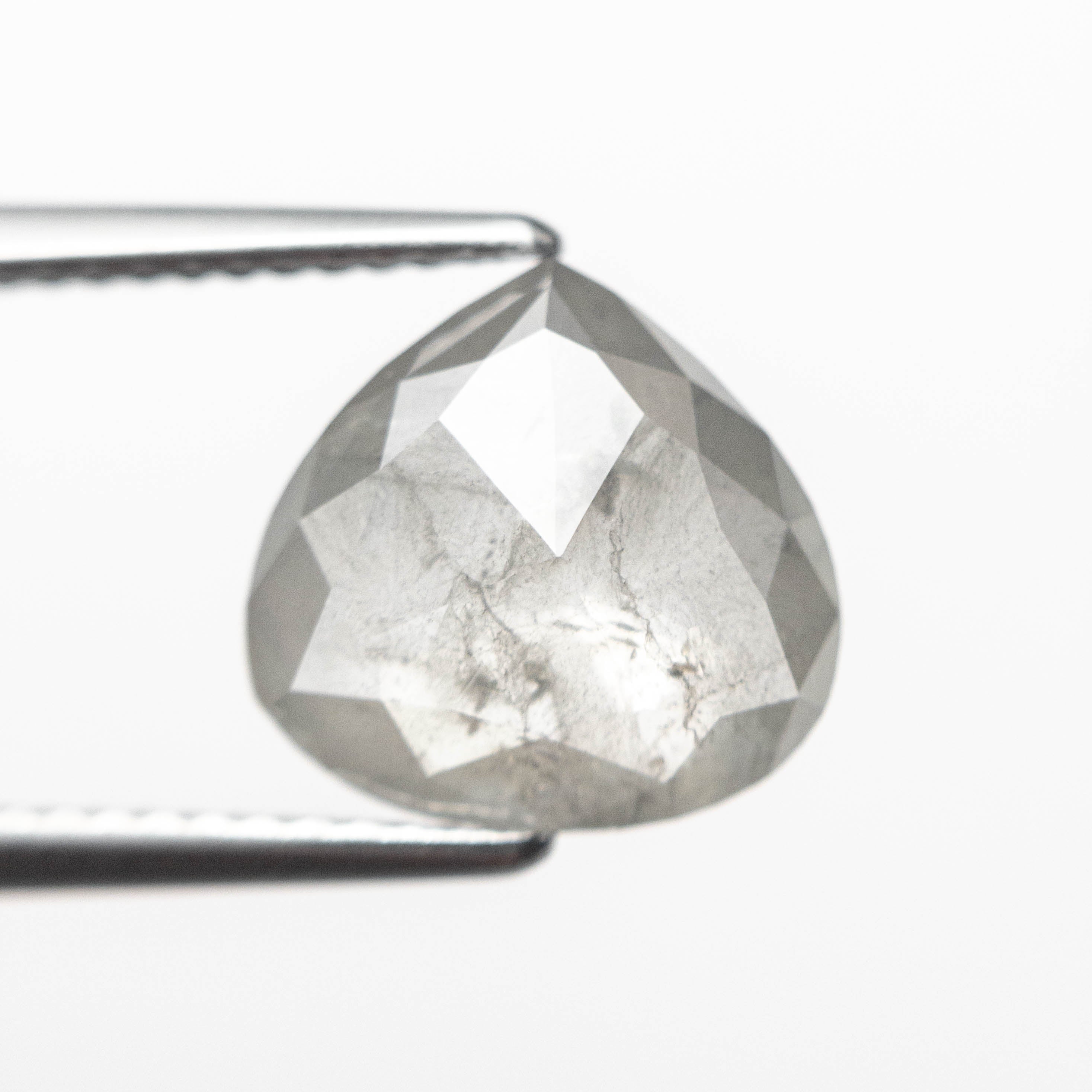 2.39ct Pear Rose Cut Diamond (9.98x10.24x2.75mm) - Loose Gemstone for Engagement Rings & Jewelry Making | Vintage Style Rose Cut Pear Diamond for Bridal Jewelry & Custom Designs
