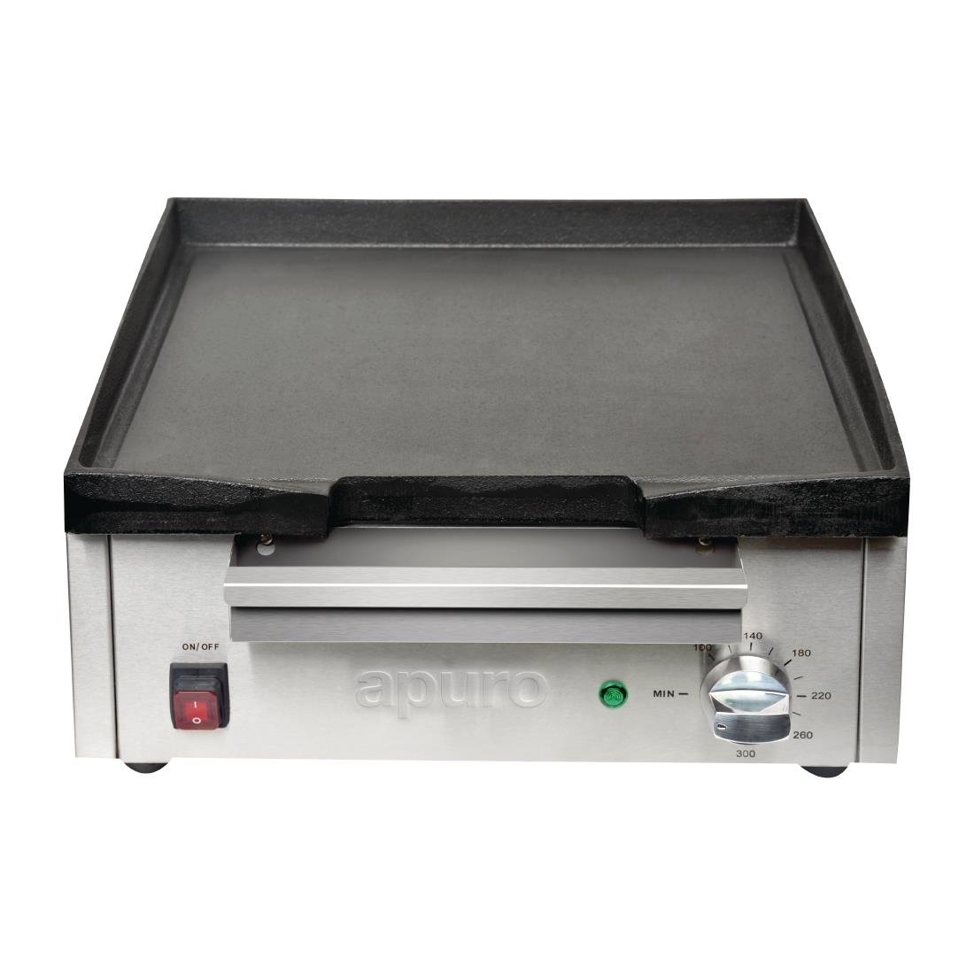 Apuro Large Cast Iron Griddle for Stovetop & Countertop - Perfect for Pancakes, Burgers & Grilled Cheese - Heavy Duty Pre-Seasoned Flat Top Grill for Indoor & Outdoor Cooking