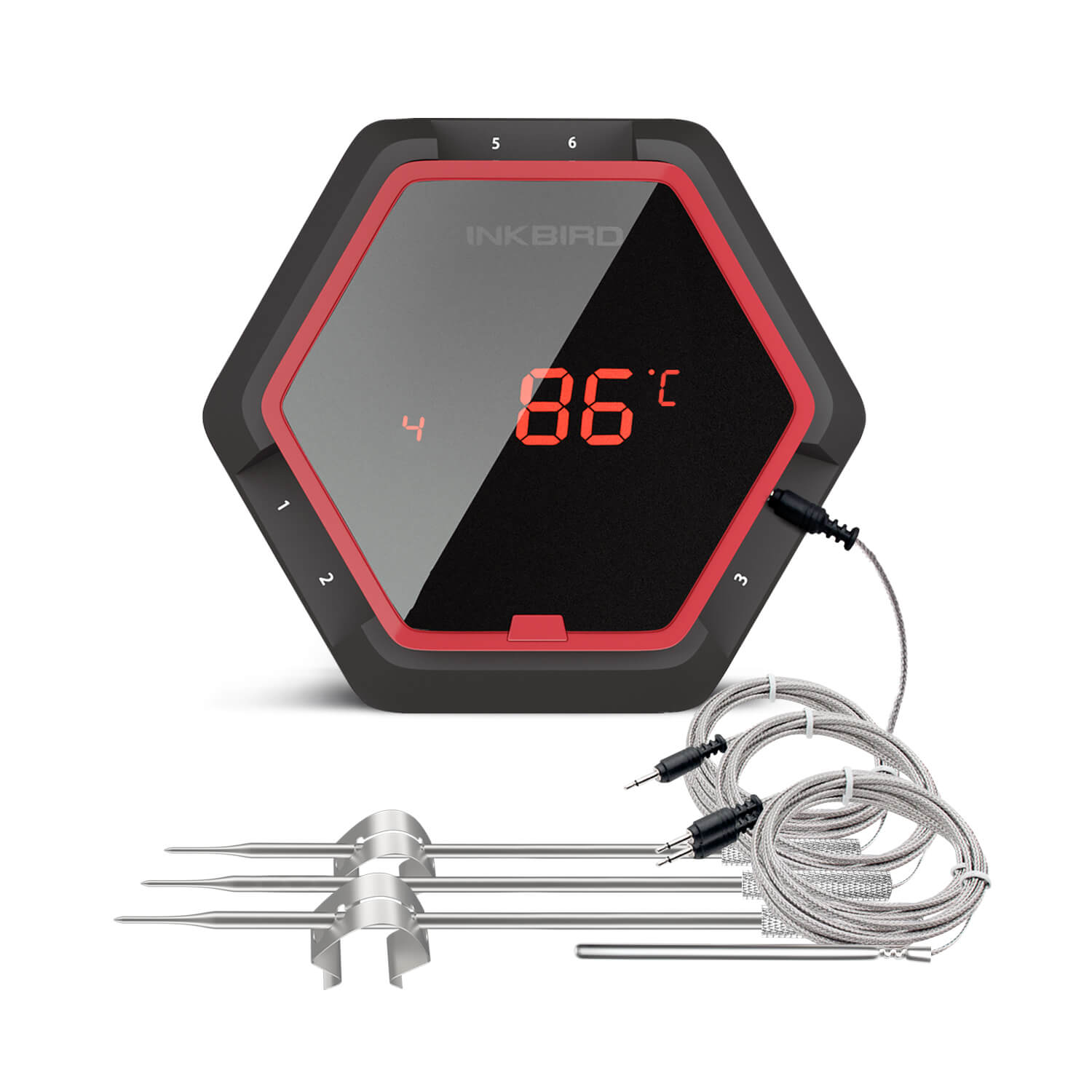 Wireless Bluetooth BBQ Thermometer IBT-6XS - Smart Meat Temperature Probe for Grilling, Smoking & Cooking
