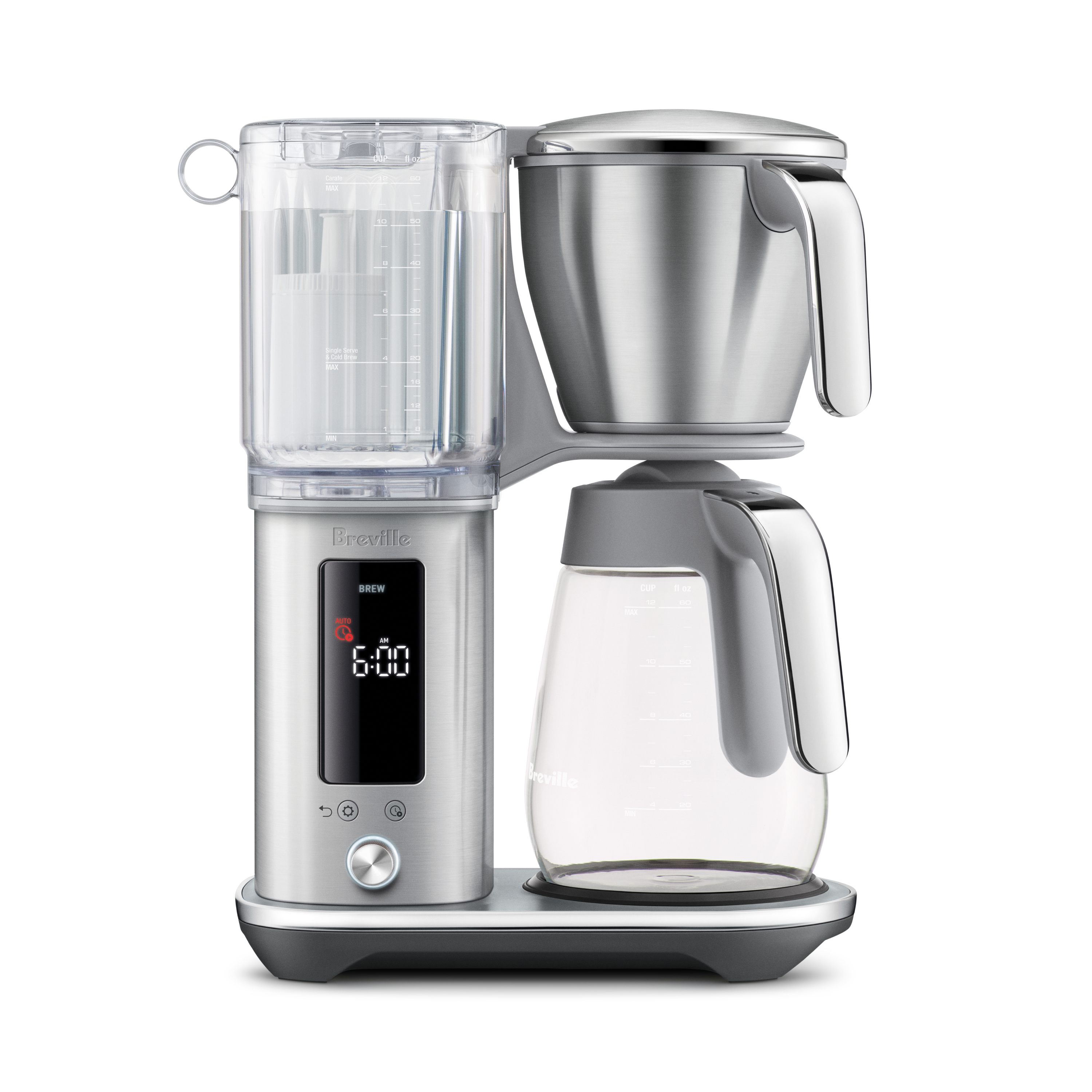 Breville Luxe Precision Brewer with Glass Carafe - 12 Cup Programmable Coffee Maker (BDC415BSS) | Perfect for Home, Office & Entertaining