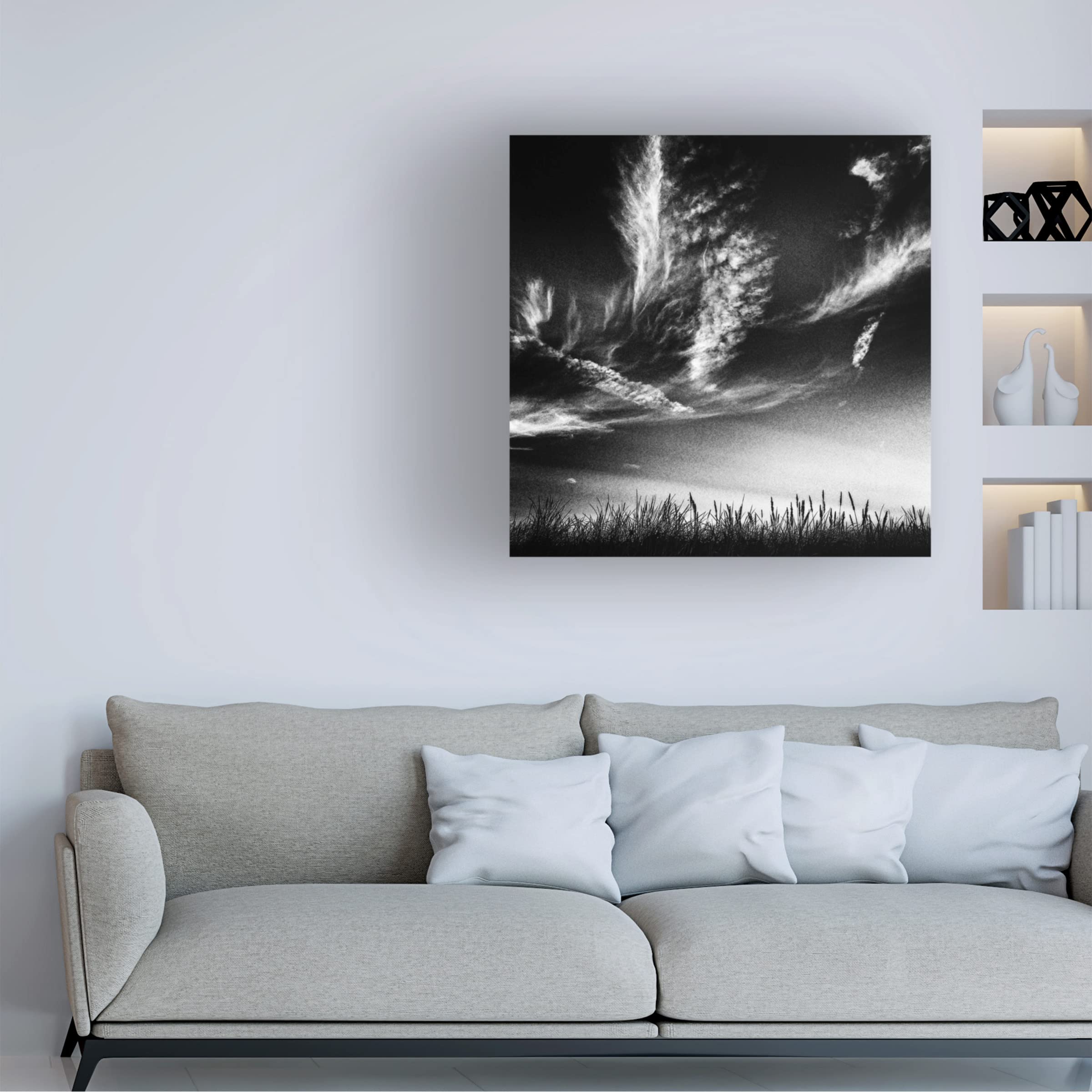 Vincenzo Pascale 'Heaven And Earth' Canvas Wall Art Print - Modern Abstract Landscape Painting for Living Room, Bedroom & Office Decor