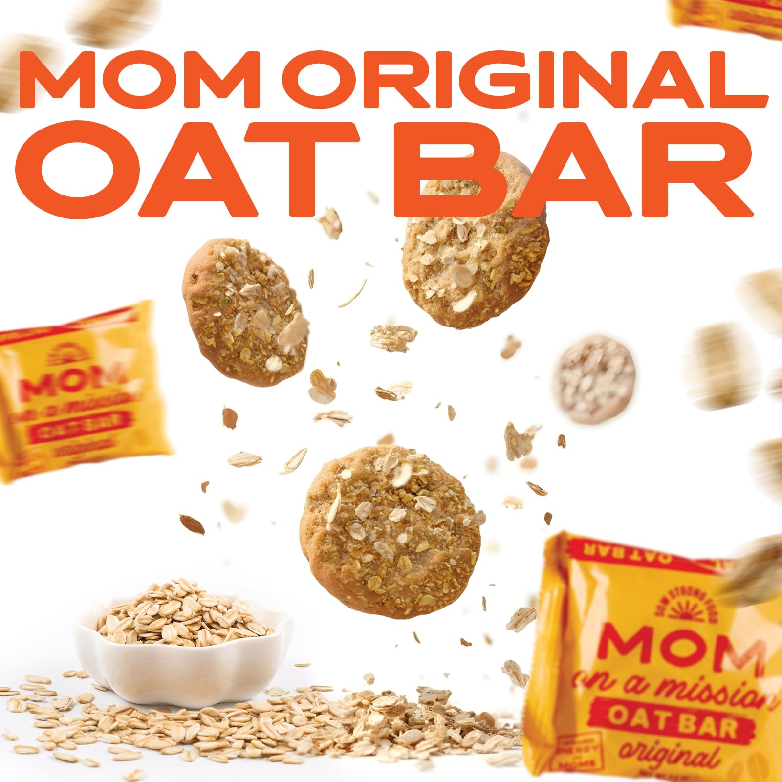 SOW STRONG FOOD Original Oat Bar (3-Pack) - High Energy & Protein Snacks, Keto & Gluten Free Vegan Cookies for Adults - Perfect for Hiking, Workouts & Office Snacking