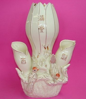 Feng Shui Vases for Home Decor - Chinese Ceramic Vases for Wealth & Harmony - Perfect for Living Room, Office & Meditation Space