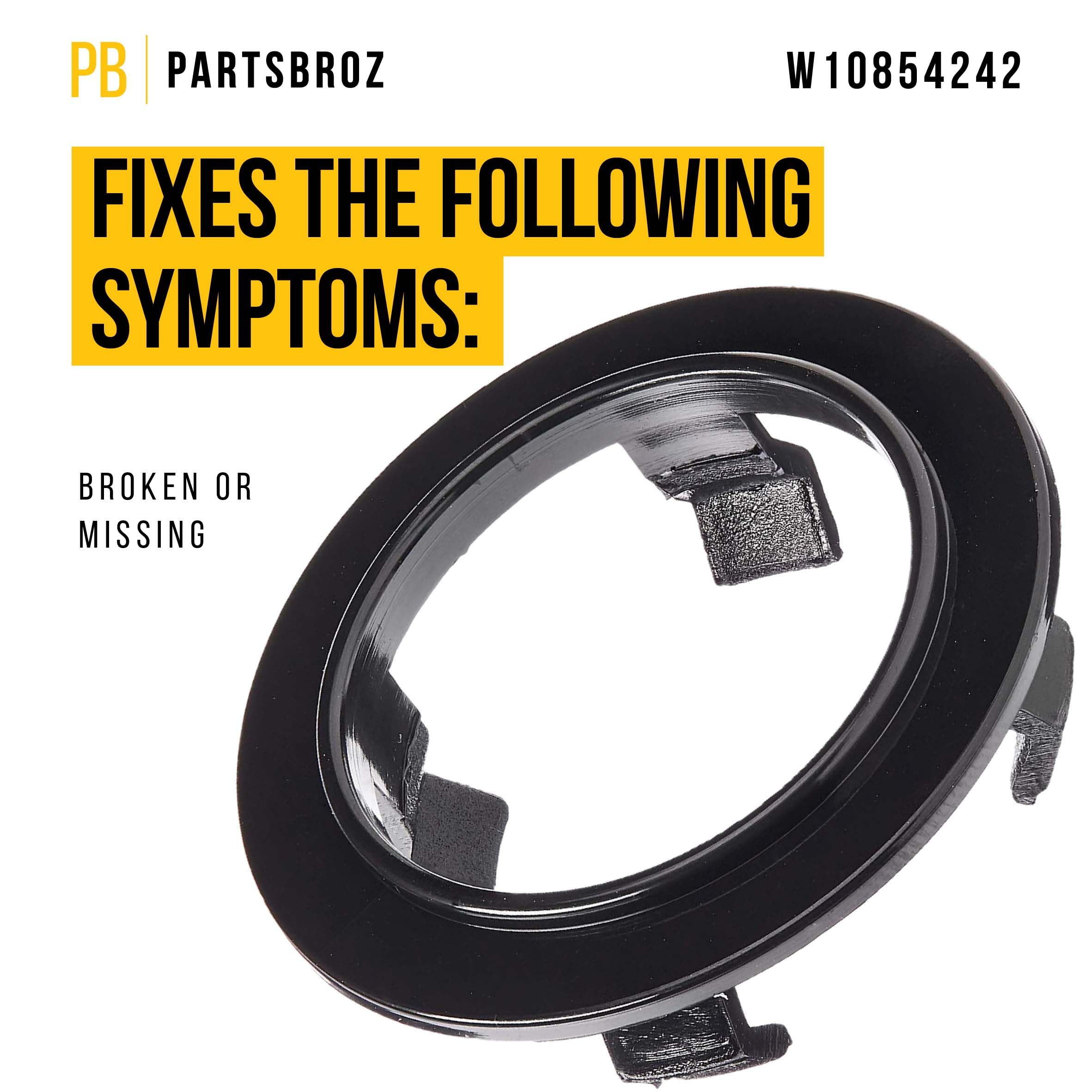 PartsBroz W10854242 Knob Skirt Grommet - Compatible with Whirlpool & KitchenAid Cooktop Range Oven - Replaces AP5989763, 3180079, 2180079, 4378126, PS11731279 - Perfect for Stove Control Panel Repair & Replacement