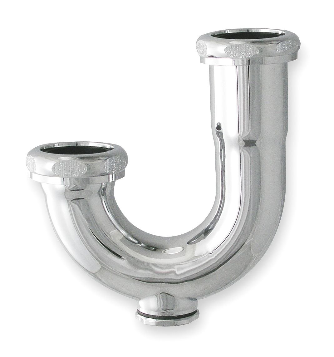 1-1/2 Inch J Bend with Clean Out - PVC Drain Pipe Fitting for Bathroom, Kitchen & Laundry Sink Plumbing