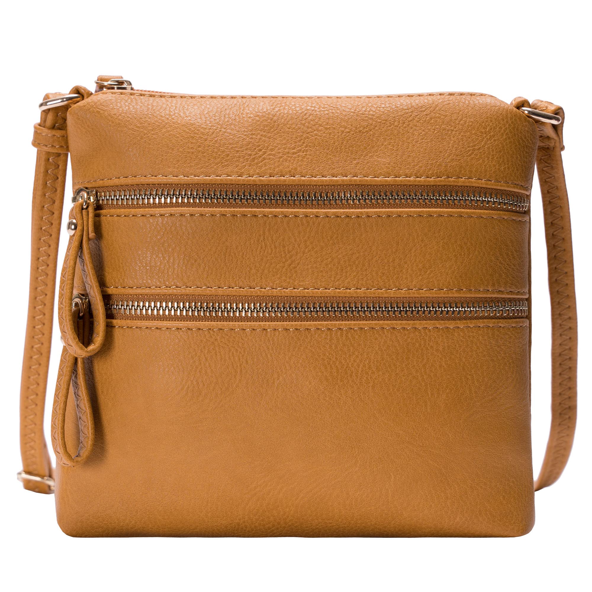Solene Multi Zipper Pocket Crossbody Bag with Adjustable Strap - Lightweight Travel Purse & Everyday Messenger Bag for Women - Perfect for Daily Commute, Shopping & Travel Accessories