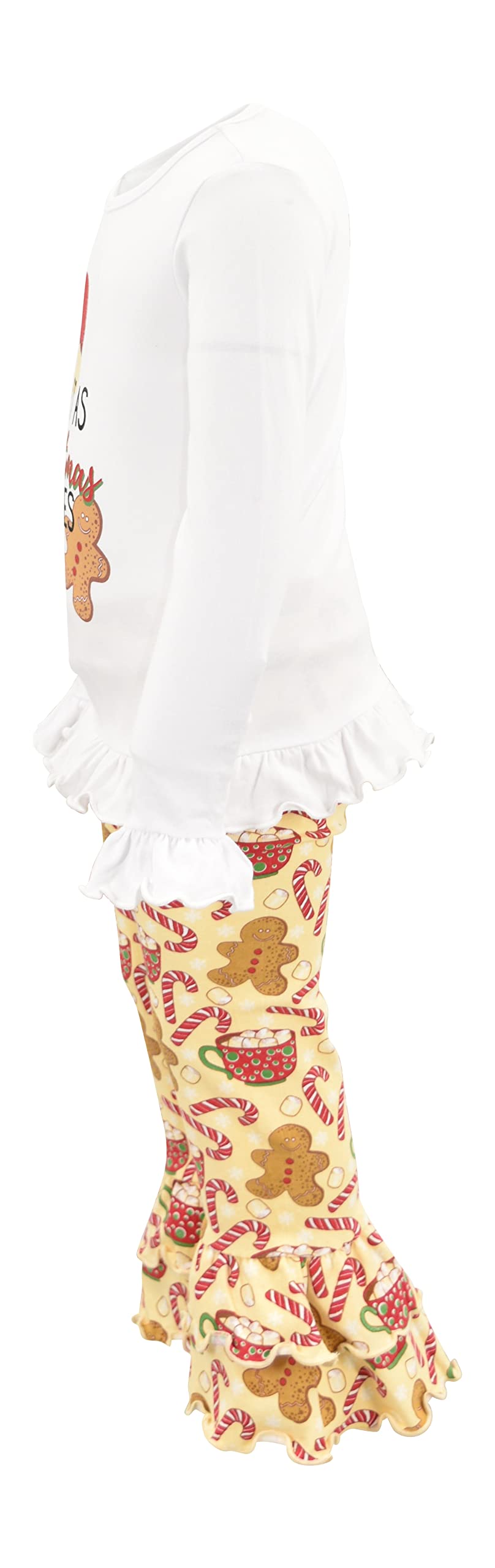 Girls 2-Piece Ruffle Leggings & Shirt Set for Toddlers - Playtime & Outings