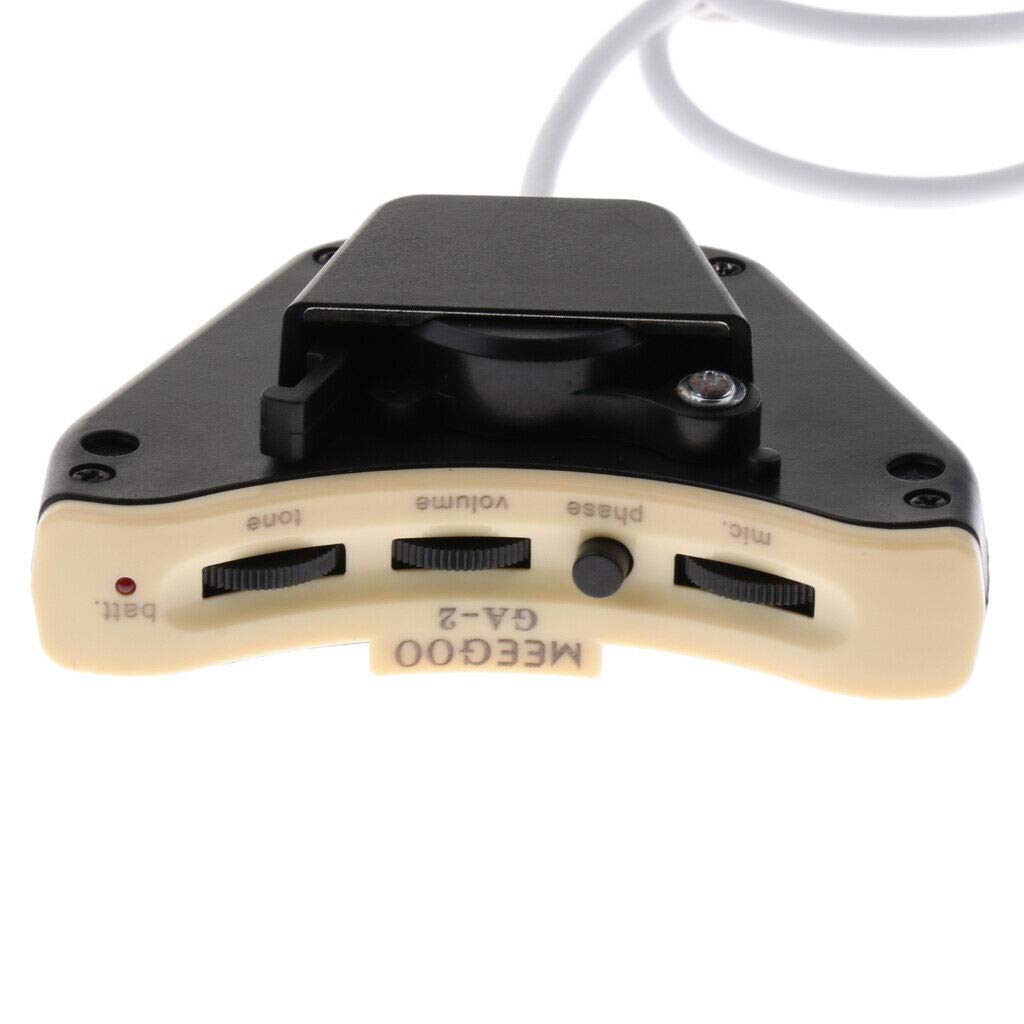 Portable Guitar Sound Hole Pickup with Volume, Mic & Tone Switch - Perfect for Acoustic Guitar Performances & Live Shows
