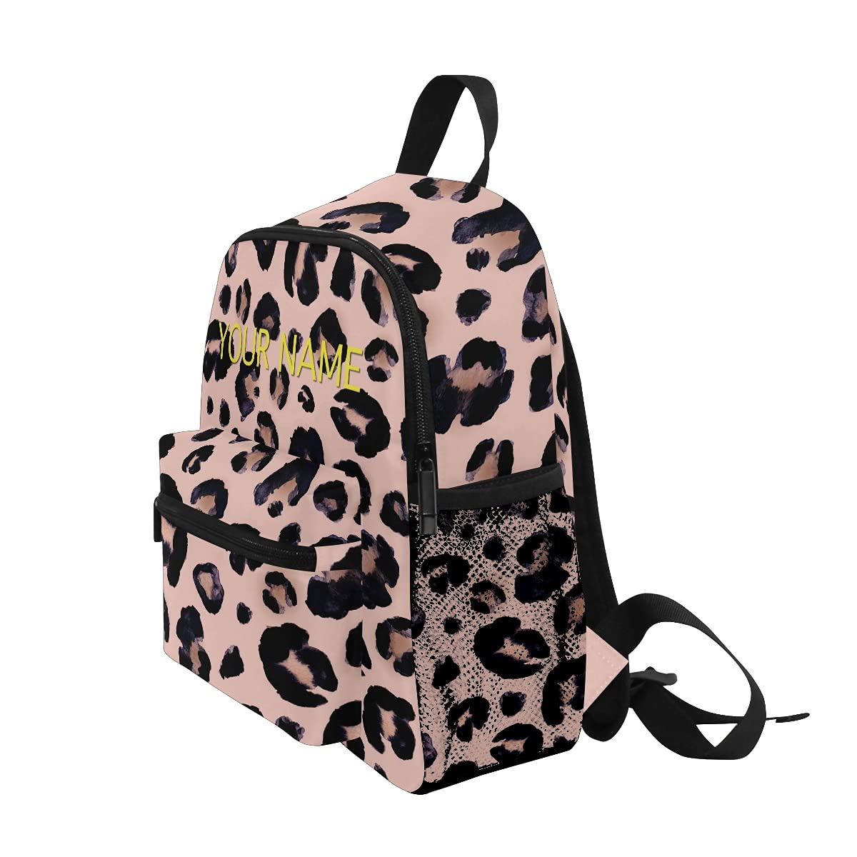 ODAWA Custom Personalized Preschool Backpack with Name Embroidery - Leopard Print School Bag for Kids | Perfect for Kindergarten, Daycare & Travel