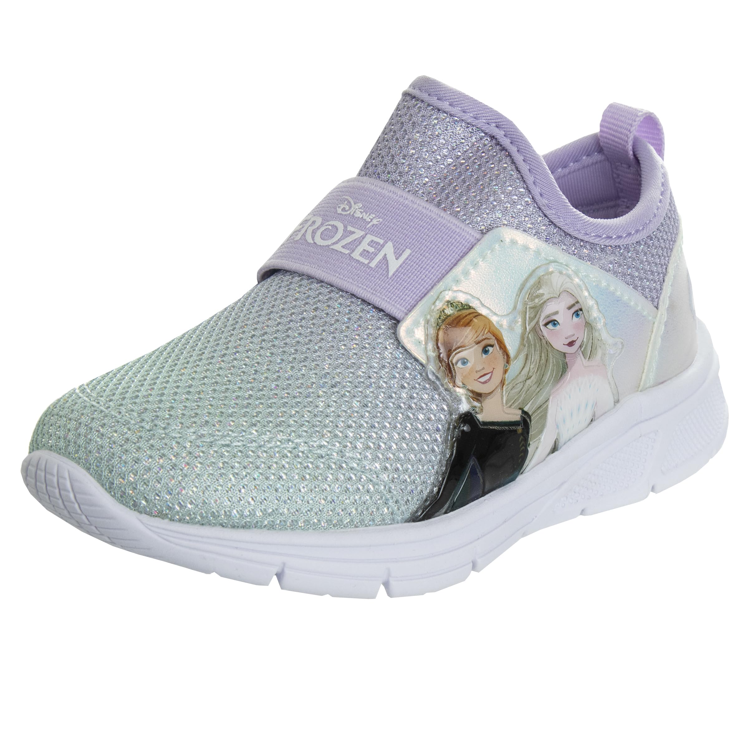 Disney Frozen Light-Up Sneakers for Girls - Toddler Running Shoes for Play & School