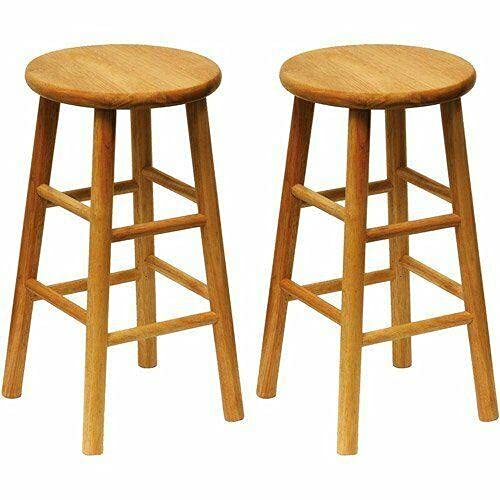 Premium Rubber-Wood Counter Height Bar Stools - Set of 2, Adjustable Kitchen & Office Chairs for Dining, Patio, and Outdoor Use - Perfect for Home, Restaurant, and Commercial Spaces