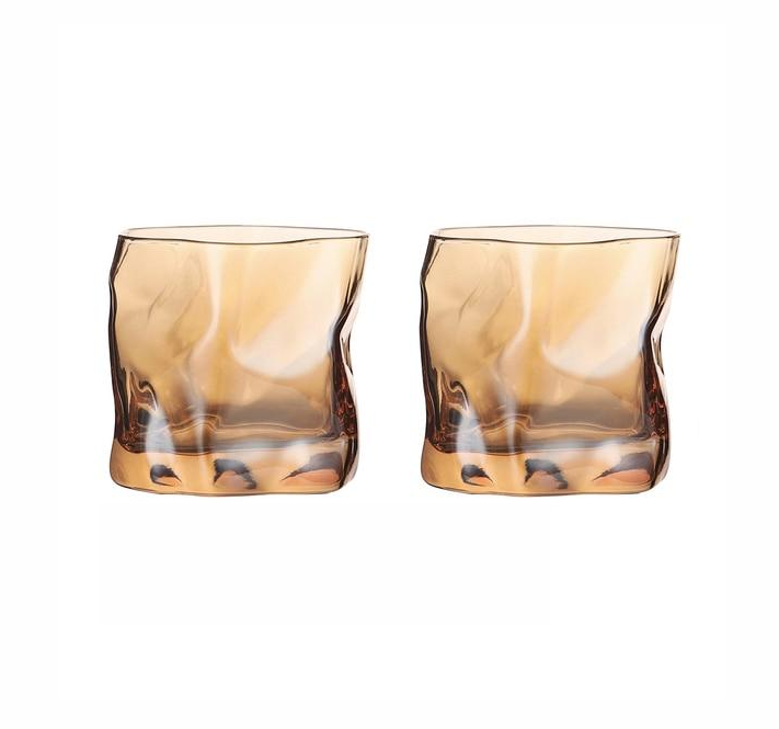 Premium Distorted Texture Whisky Glasses Set - 6-Piece Unique Design for Bourbon, Scotch & Whiskey - Perfect for Home Bar, Gifts & Cocktail Parties
