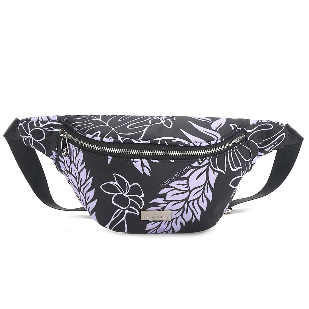 Ke'olu Ginger Black Belt Bag - Stylish & Comfortable Waist Pack for Travel, Running, Hiking & Everyday Use