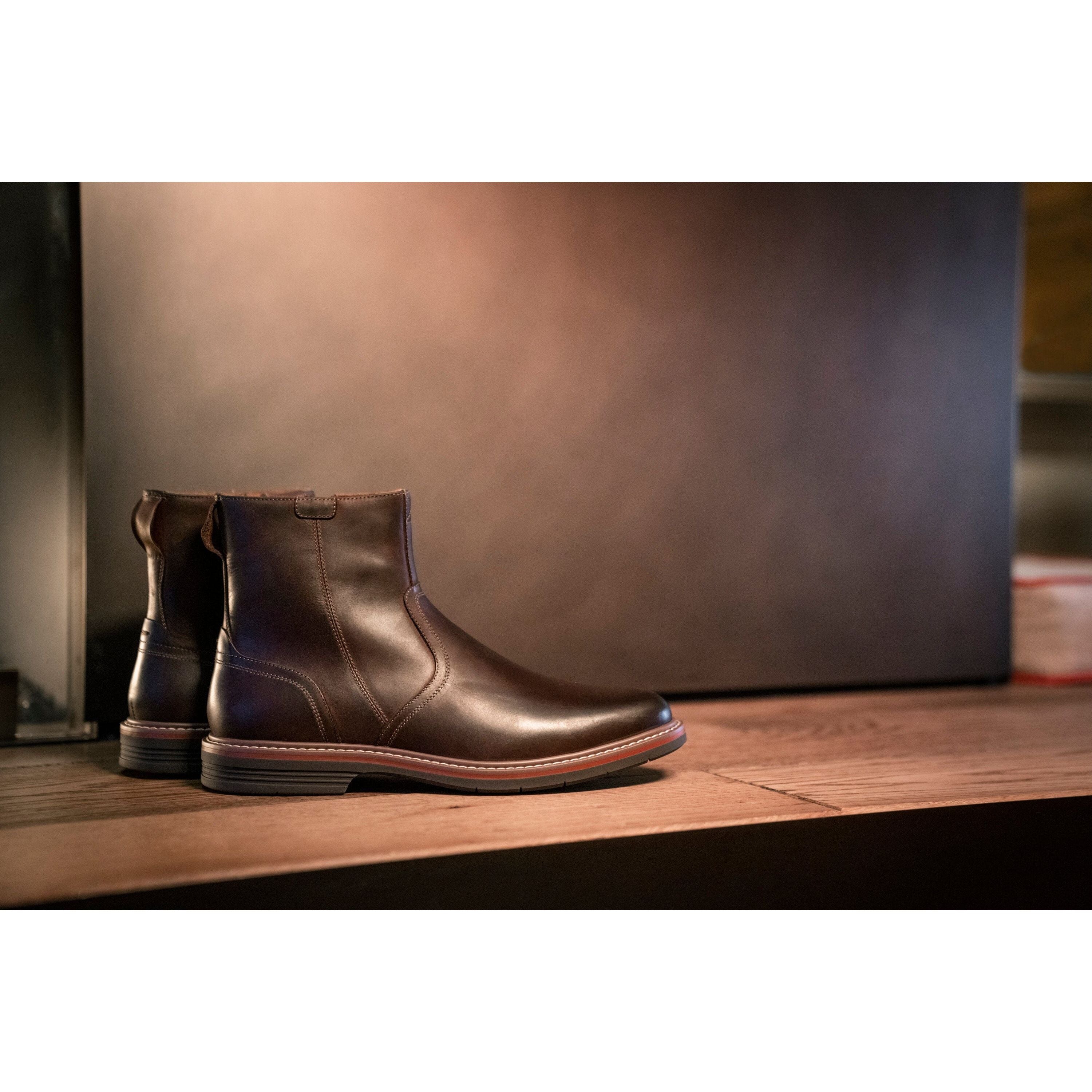 Florsheim Norwalk Plain Toe Side Zip Boot - Medium & Wide Widths - Stylish & Comfortable for Work, Casual & Outdoor Wear