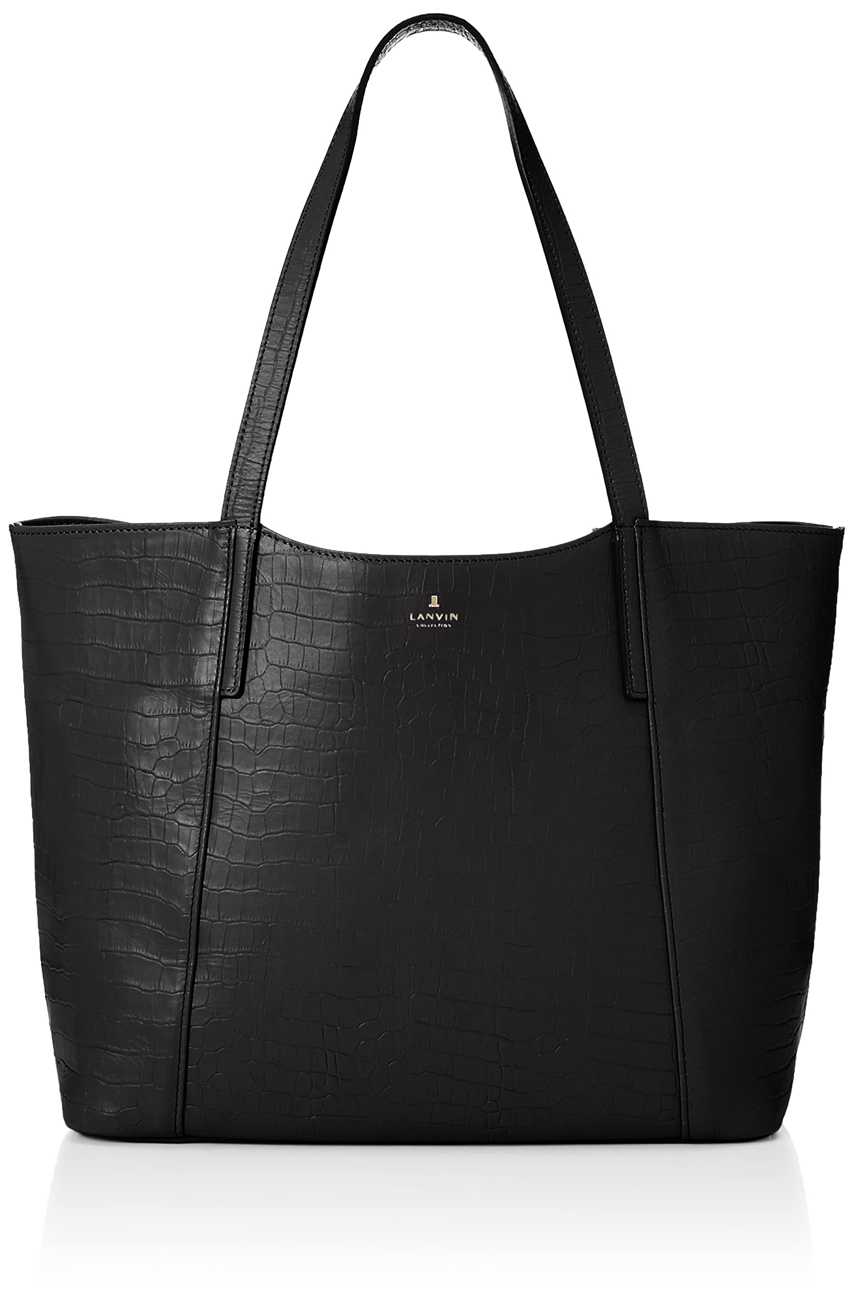 Lanvin Collection 60-6102 Women's Leather Tote Bag - Black, Stylish Designer Handbag for Work, Travel & Everyday Use