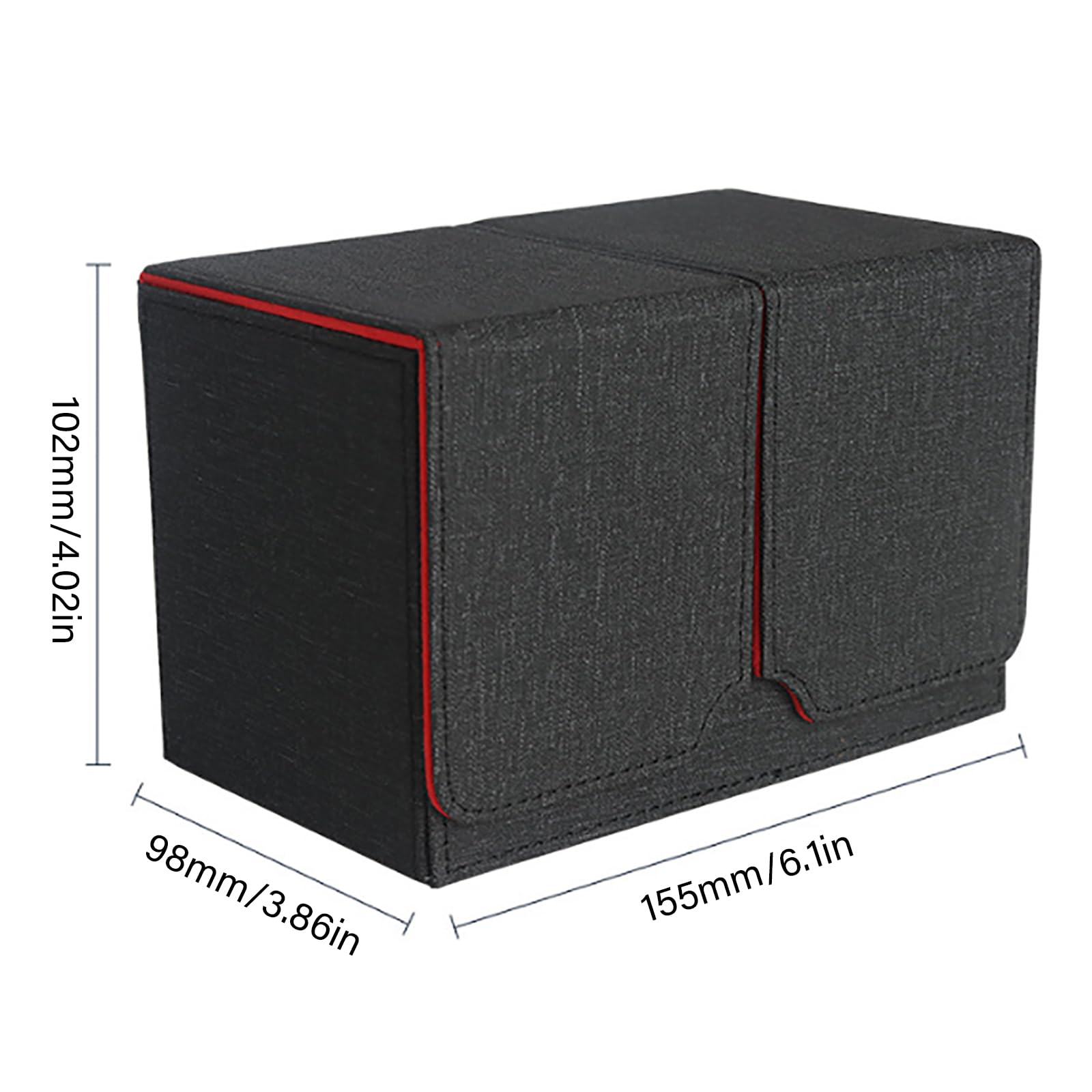 CAUNLA PU Leather Playing Cards Storage Box - Trading Card Carrying Case for Deck Games, Poker, MTG & Collectible Cards | Portable Travel Organizer for Card Games & Collectibles
