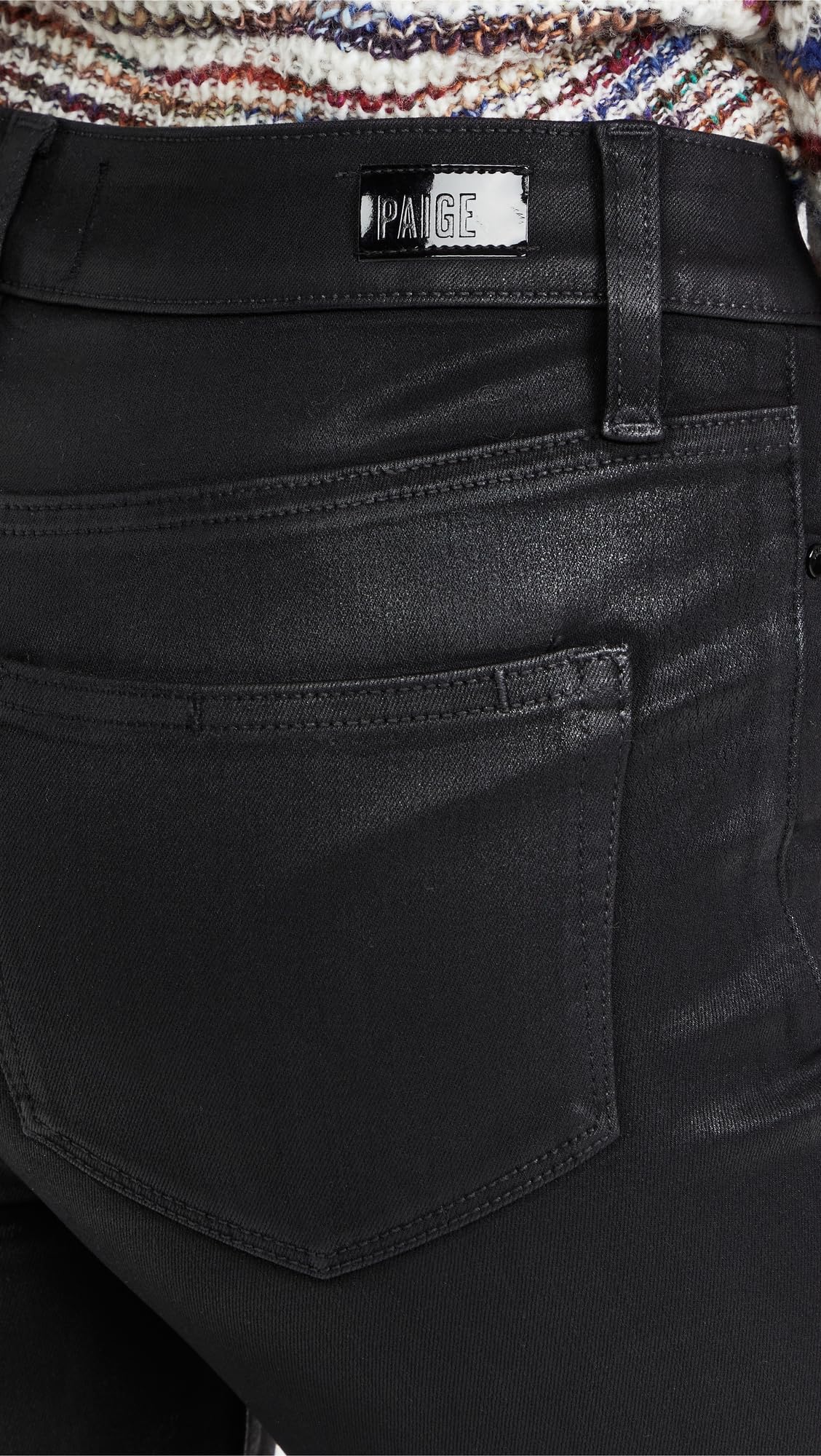 PAIGE Women's Cindy High-Rise Luxe Coating Skinny Jeans - Stretch Denim Pants for Casual Outfits & Night Out