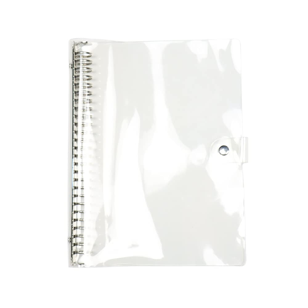 B5 26-Ring Binder with Snap Button Closure - Clear Soft PVC Round Ring Binders for Loose Leaf Paper, Journals, Planners & Albums (20mm Diameter, 206x275mm) - Perfect for Office Organization, School Supplies & DIY Projects