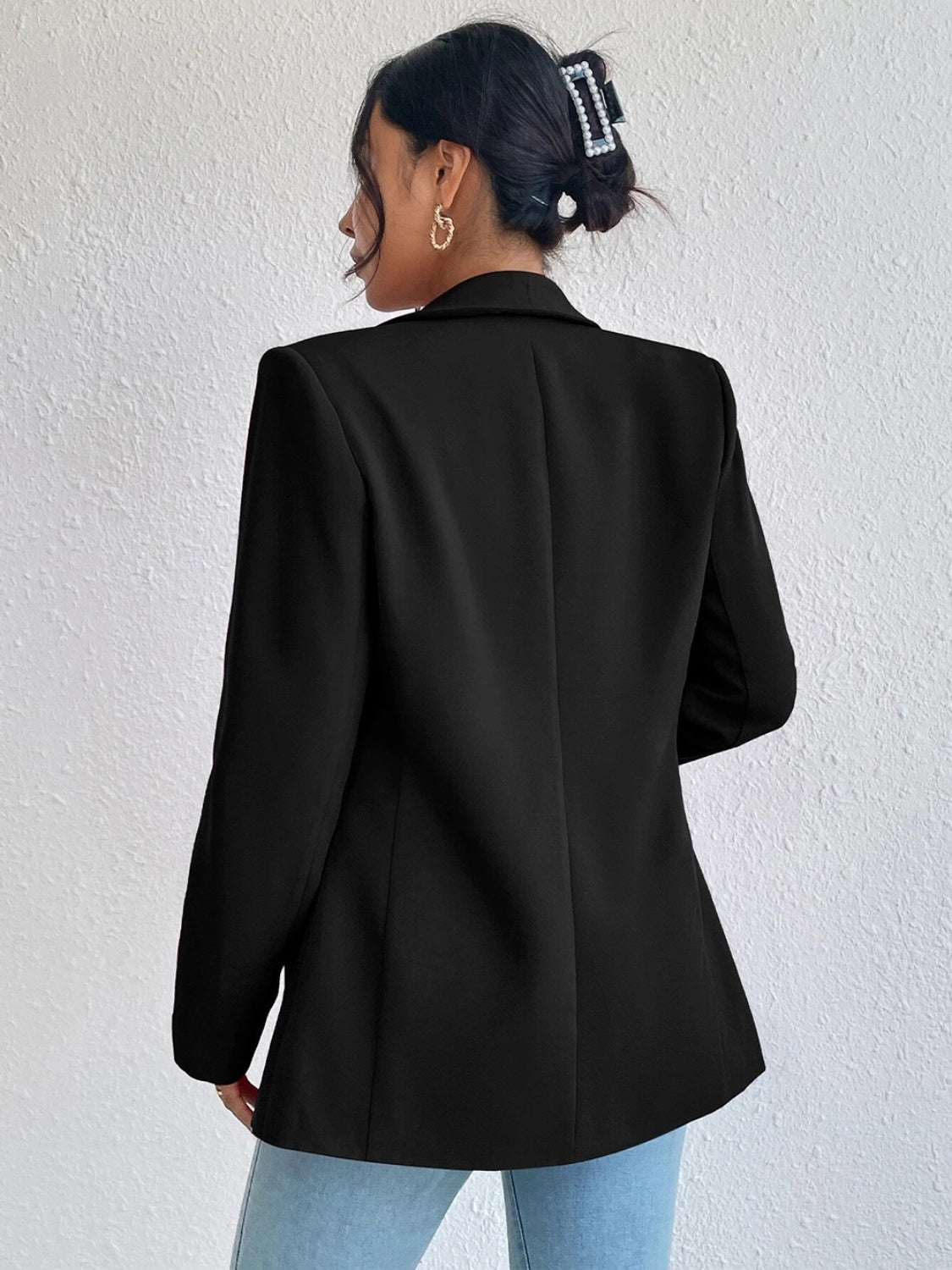 Elegant Shawl Collar Long Sleeve Blazer for Women - Stylish Office & Evening Wear - Perfect for Business Meetings, Cocktail Parties & Formal Events