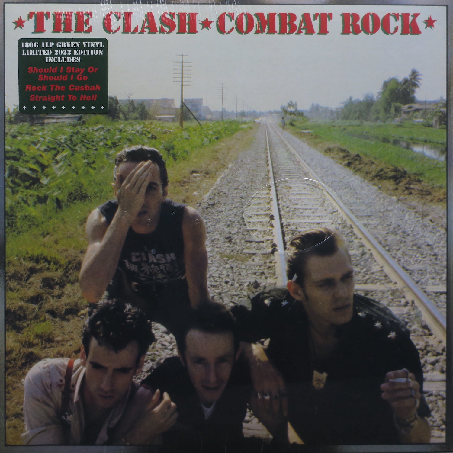 CLASH 'Combat Rock' 180g Green Vinyl LP Record with Poster - Punk Rock Music Collector's Edition for Home Decor & Music Enthusiasts