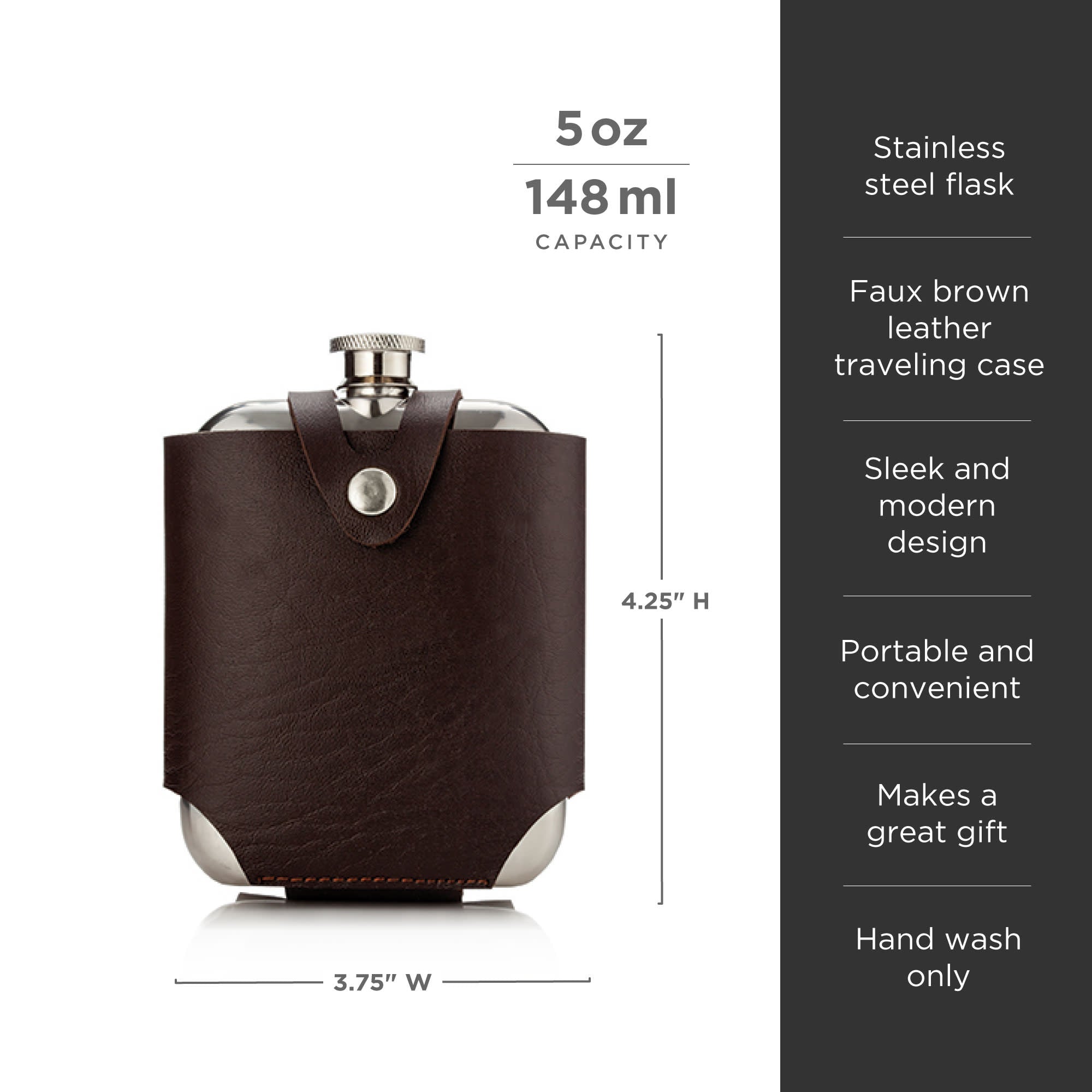Premium Stainless Steel Insulated Flask with Leak-Proof Lid & Travel Case - Perfect for Hiking, Camping, and Outdoor Adventures