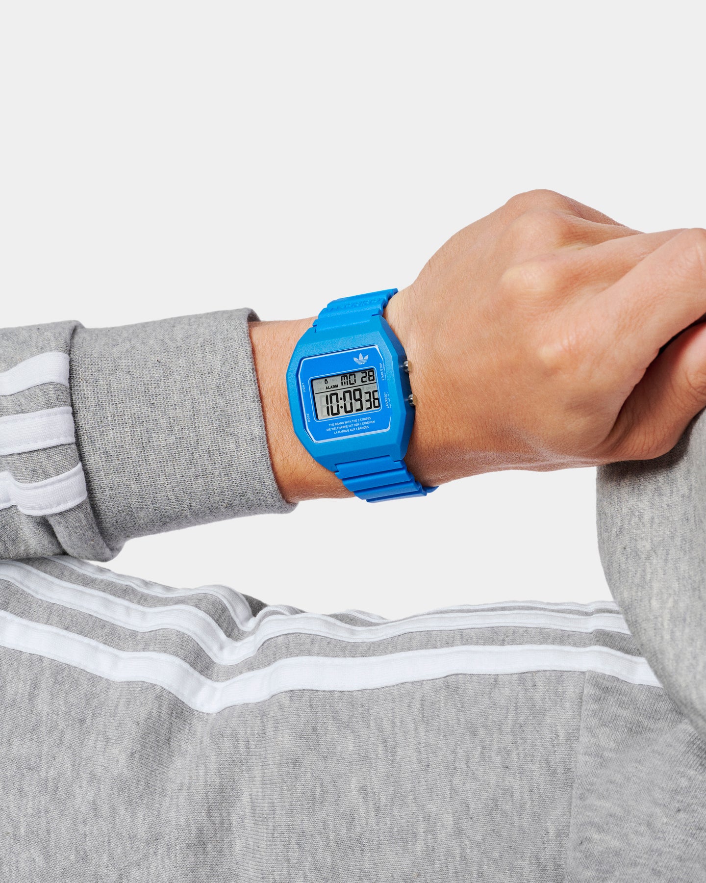 Adidas Digital Two Watch for Men - Blue Sports Watch with Stopwatch, Alarm & Water Resistance - Perfect for Running, Gym & Outdoor Activities