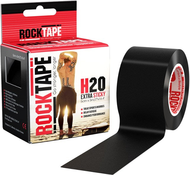 Rocktape 2 Inch H2O Extra Sticky Pre-Cut Kinesiology Tape - Ideal for Sports, Injury Recovery & Pain Relief