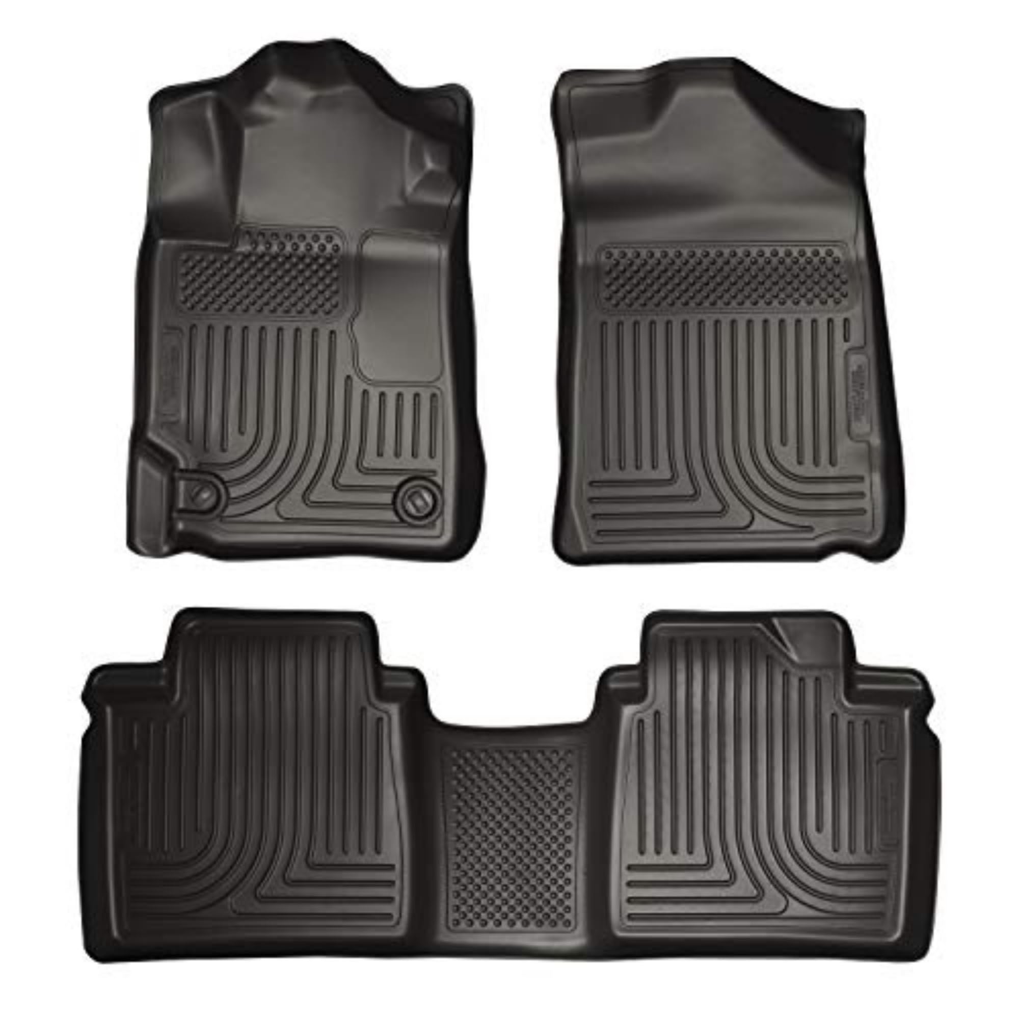 Husky Liners Weatherbeater Floor Mats for 2007-2011 Toyota Camry - 3-Piece Set (Front & 2nd Row) | Durable All-Weather Protection | Perfect for Winter Snow, Mud, and Rain | Black 98511